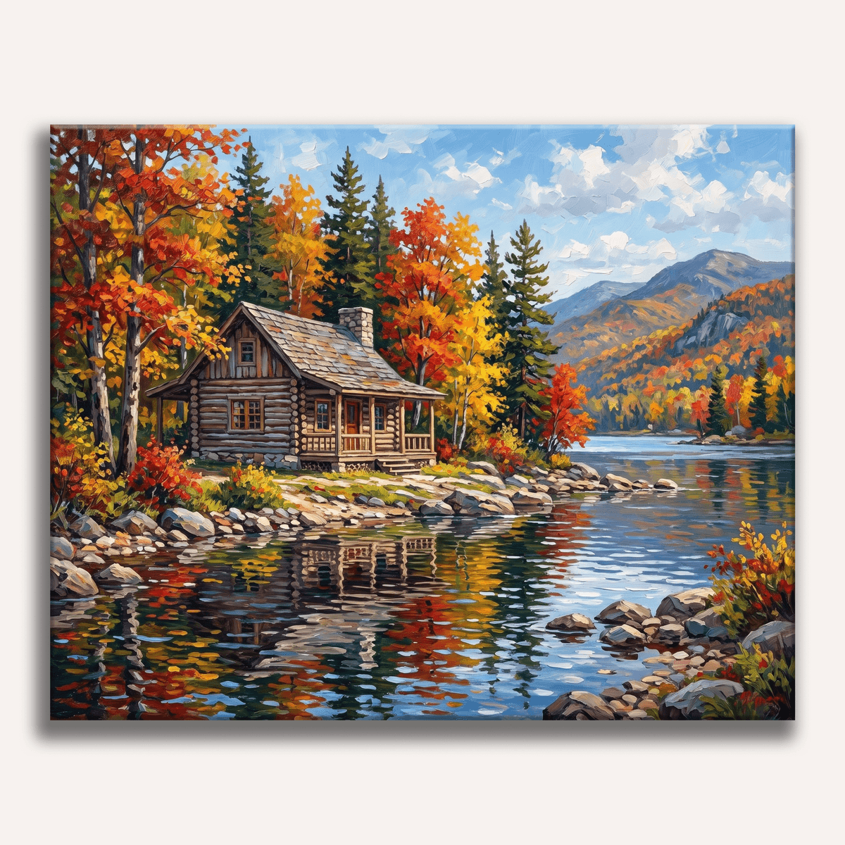 Autumn Cabin Retreat - Number Artist Paint by Numbers Kits