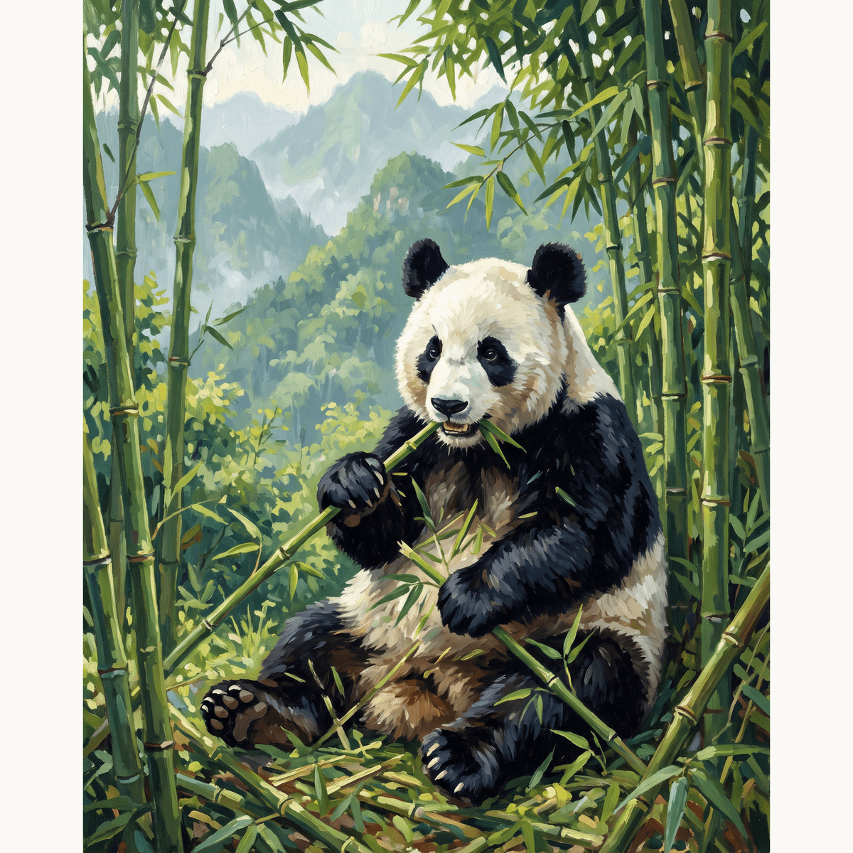 Bamboo Panda Peace - Number Artist Paint by Numbers Kits