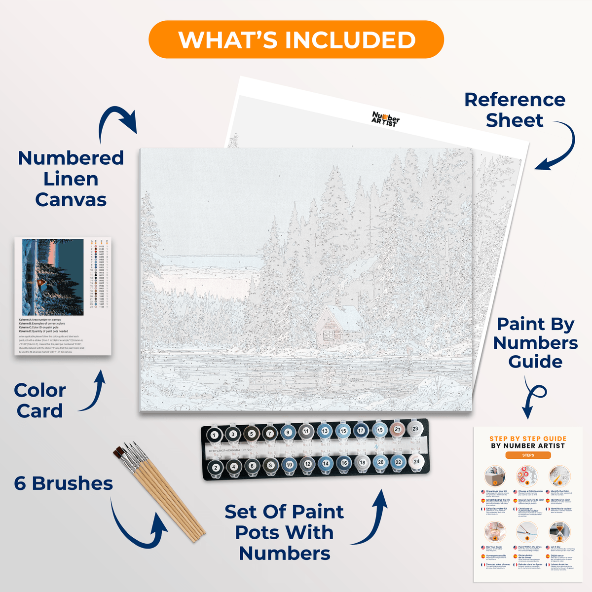 Ice Skater's Home - Number Artist Paint by Numbers Kits