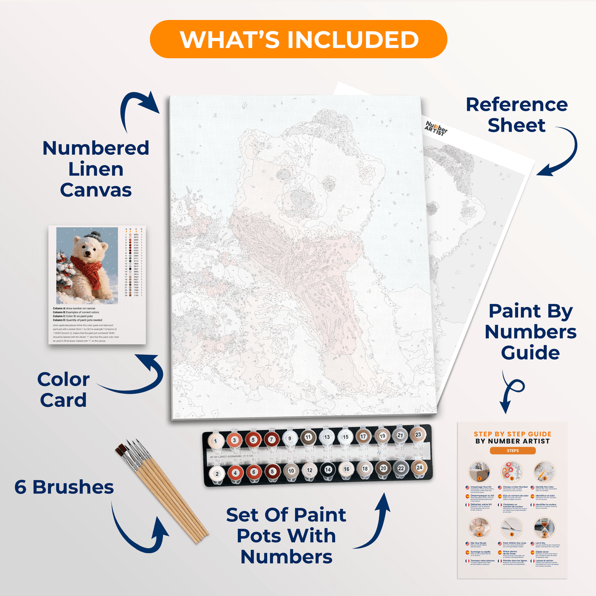 Snow Cuddles - Number Artist Paint by Numbers Kits