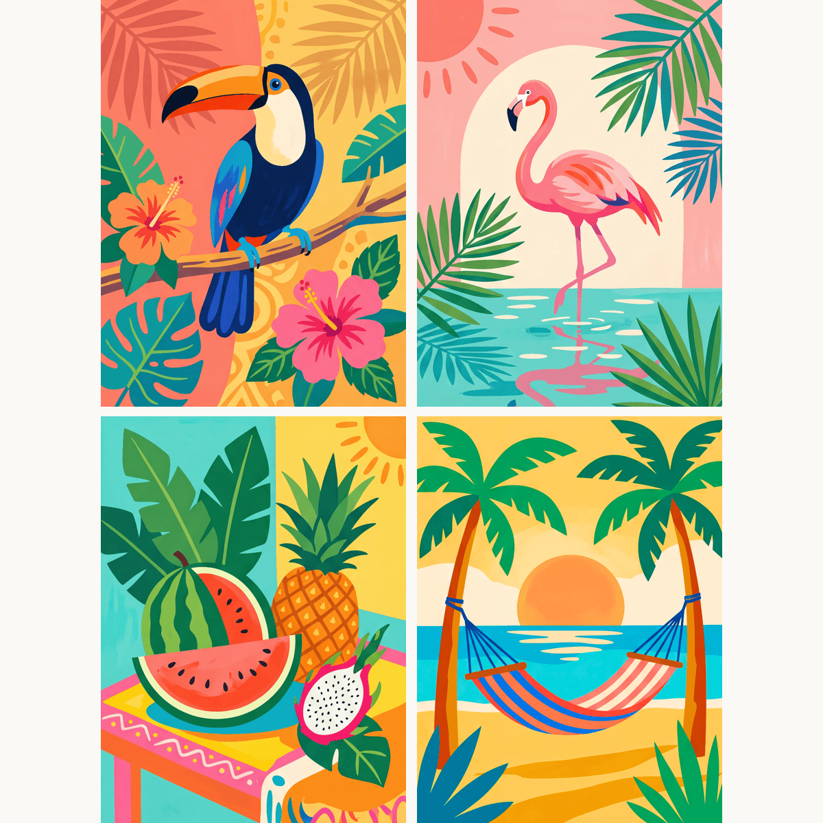 Tropical Paradise - Number Artist Paint by Numbers Kits