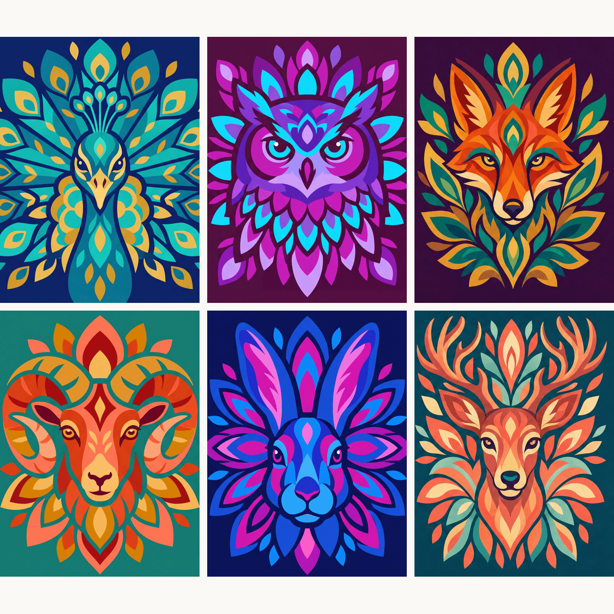 Ornamental Animals - Number Artist Paint by Numbers Kits