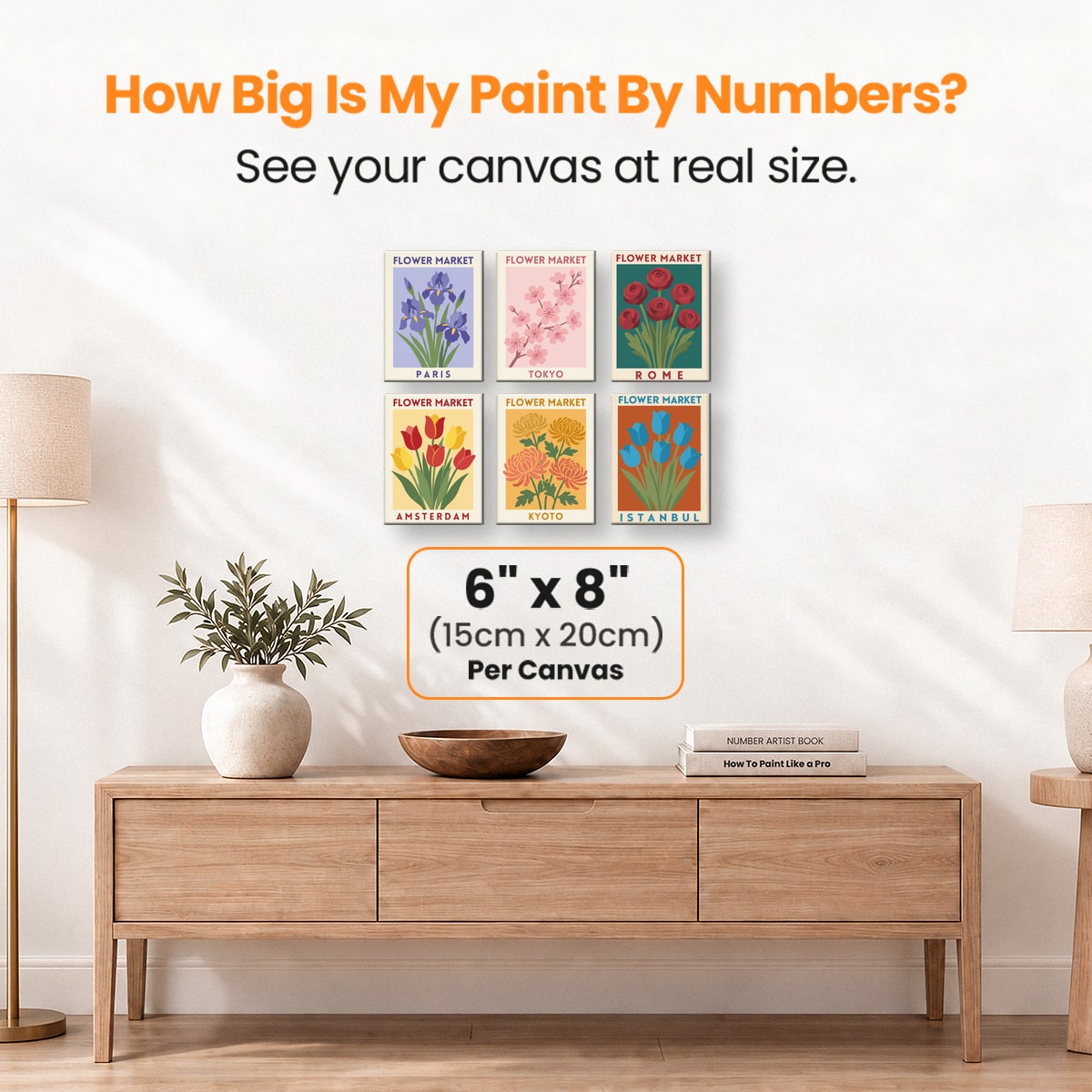Flower Market - Number Artist Paint by Numbers Kits