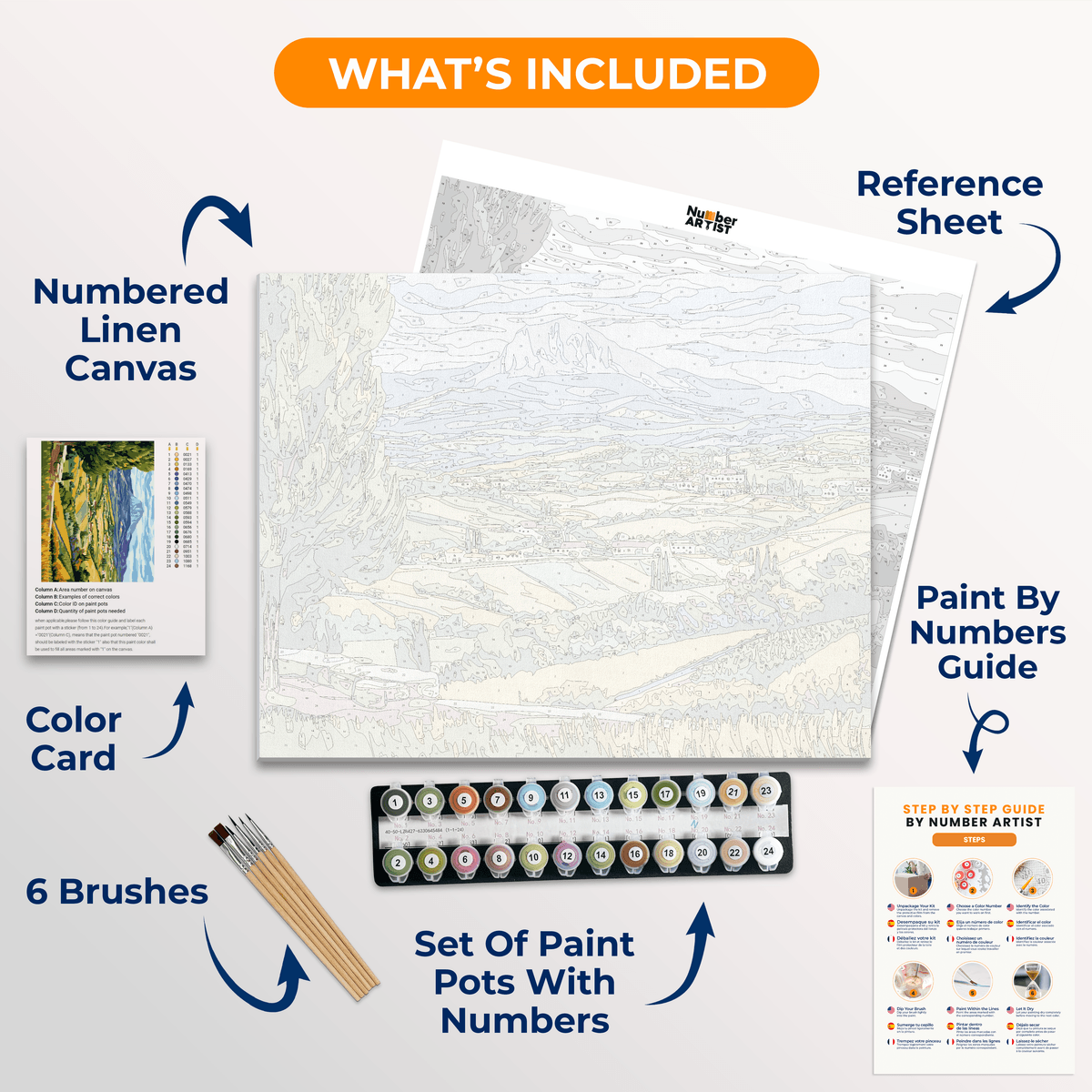 Mont Sainte Victoire - Number Artist Paint by Numbers Kits