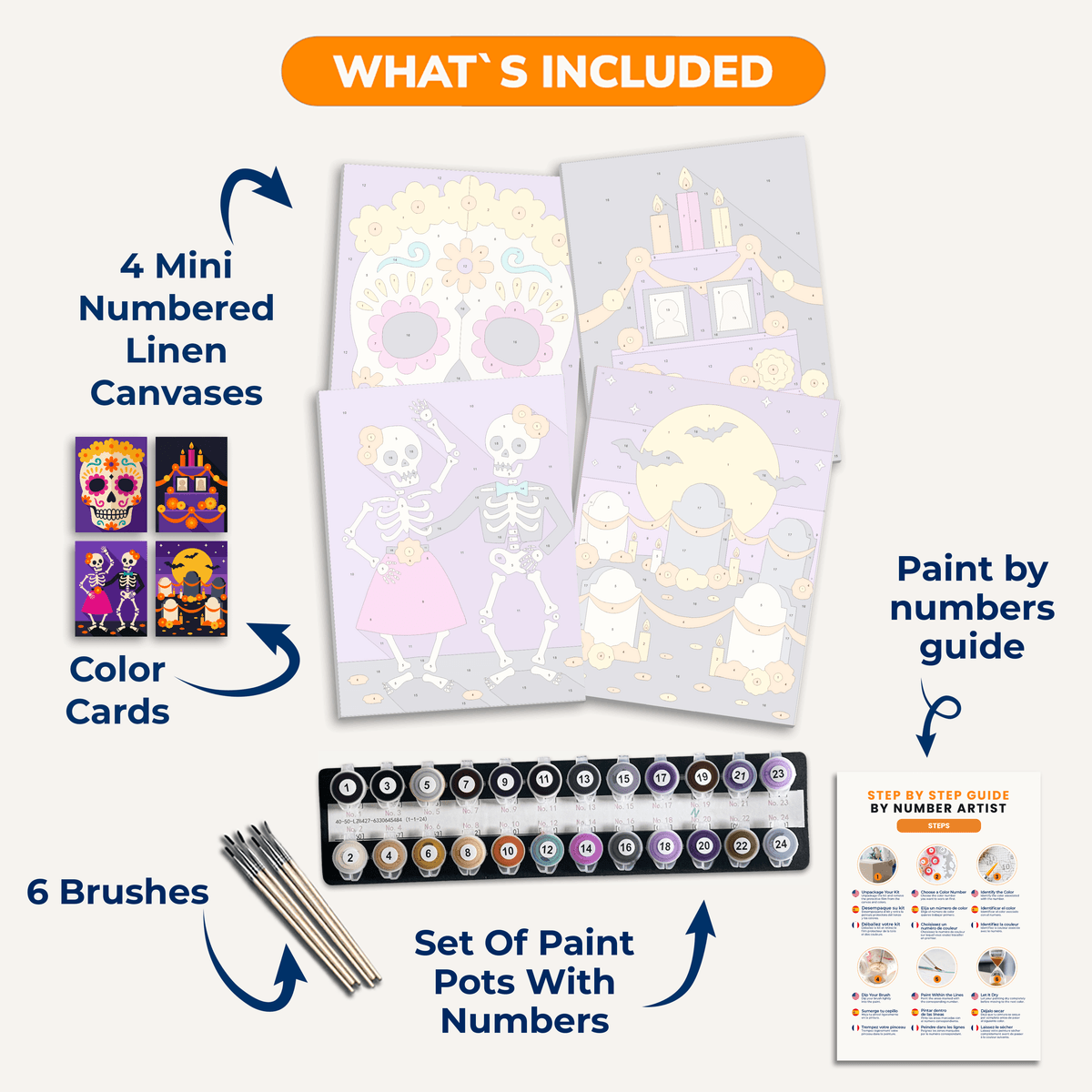Sugar Skulls - Number Artist Paint by Numbers Kits