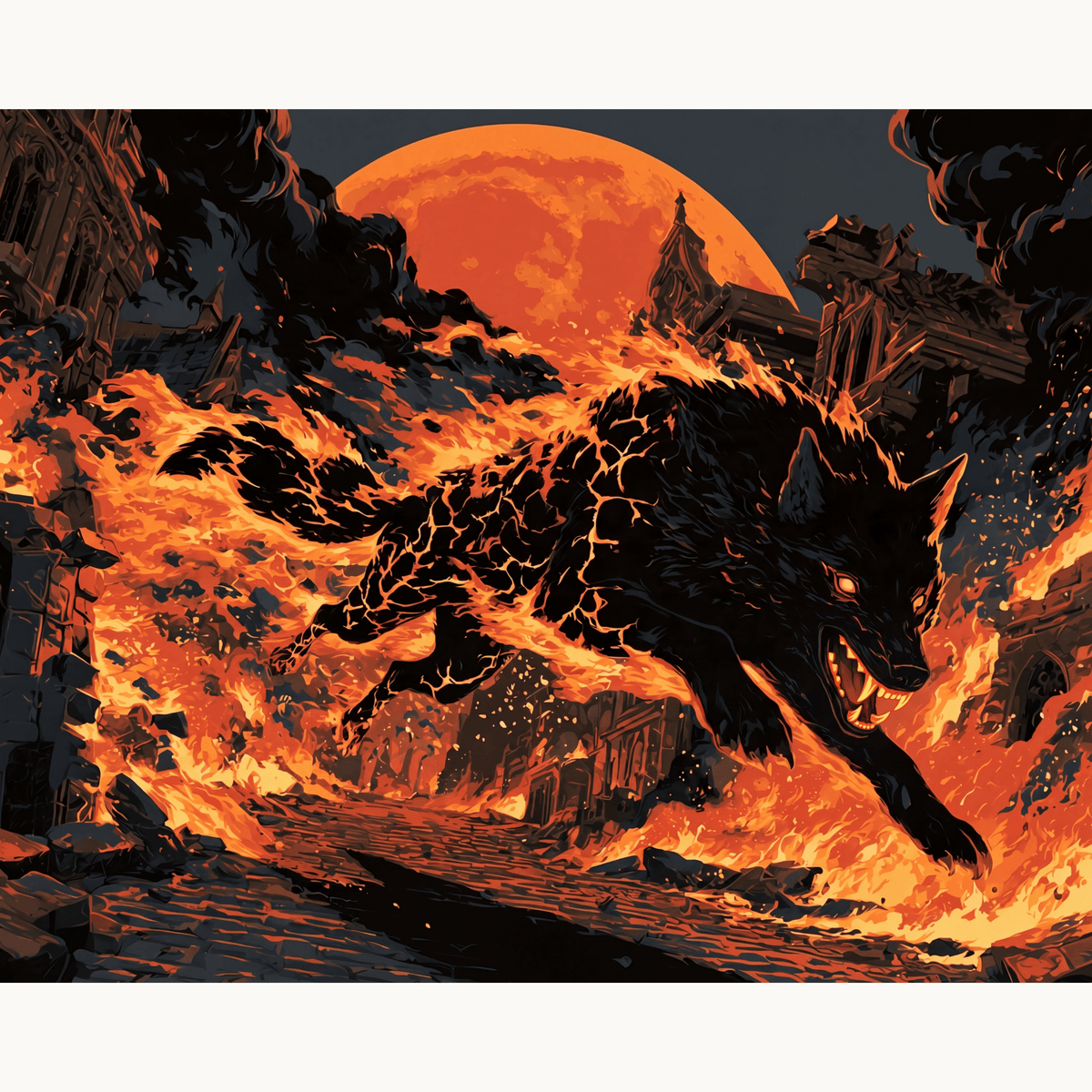 Howling Flames - Number Artist Paint by Numbers Kits