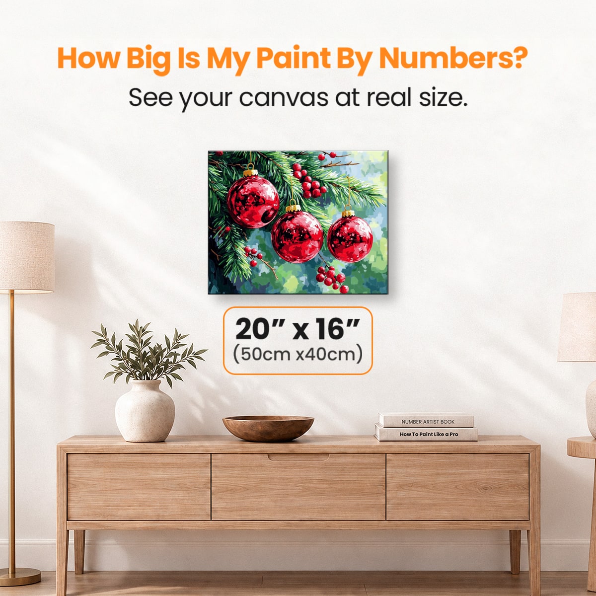 Three Baubles - Number Artist Paint by Numbers Kits