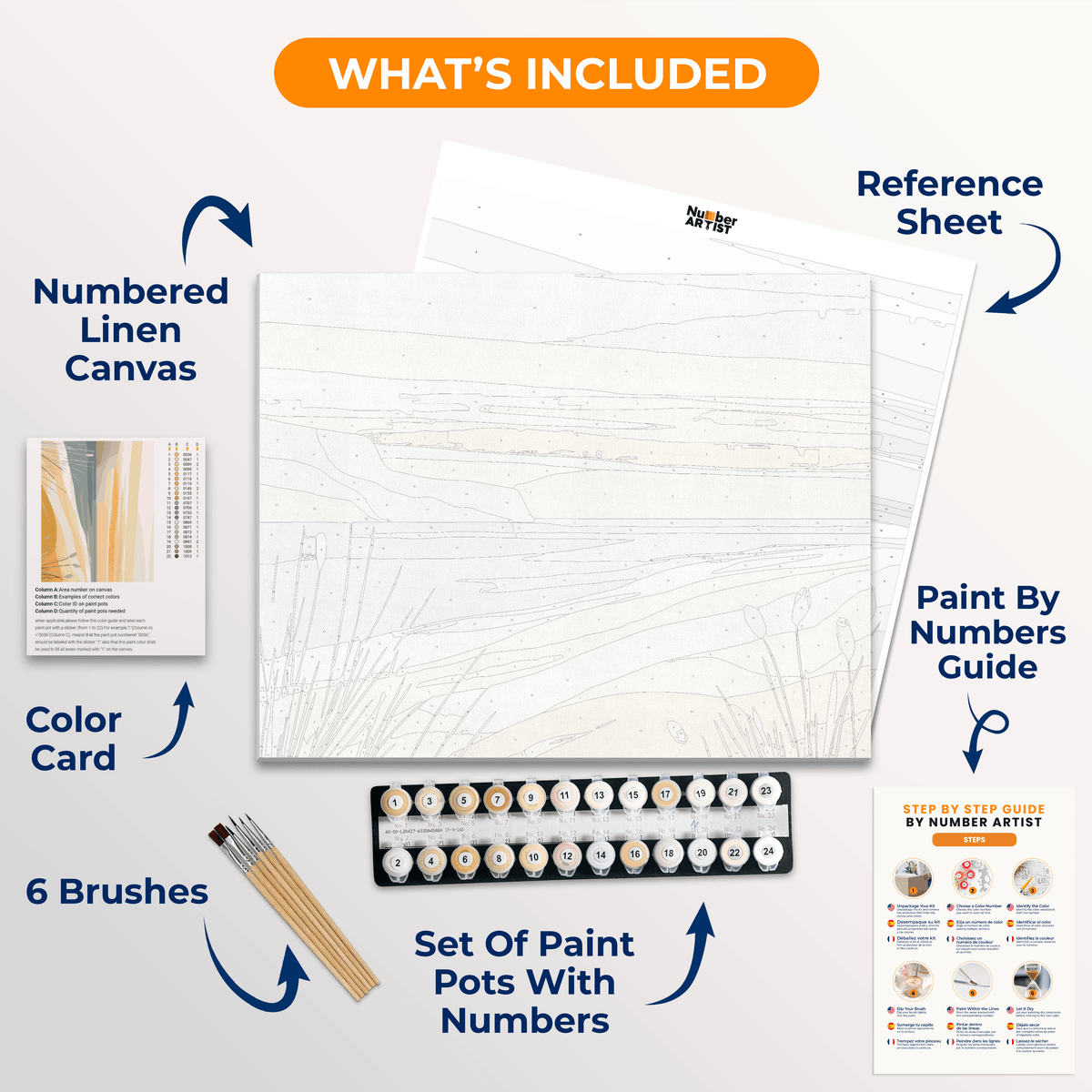 Golden Beach - Number Artist Paint by Numbers Kits