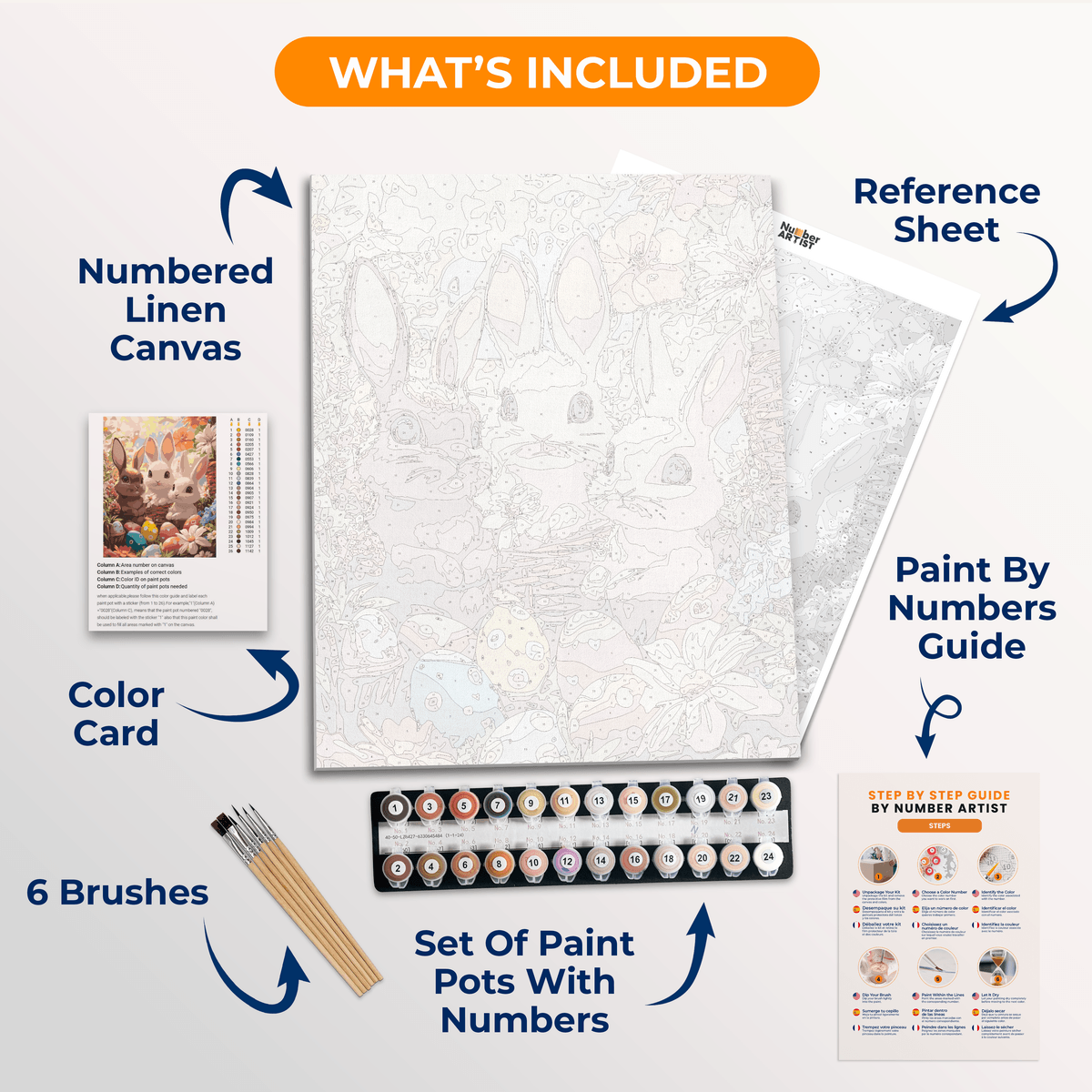 Bunny Trio - Number Artist Paint by Numbers Kits