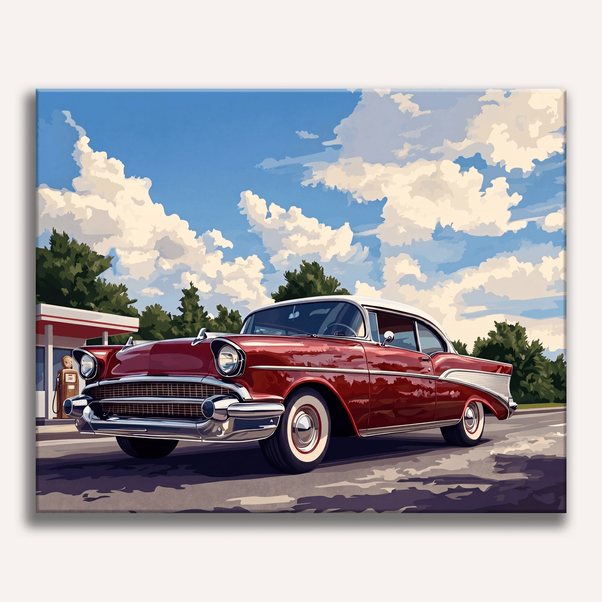Classic Finned Coupe - Number Artist Paint by Numbers Kits