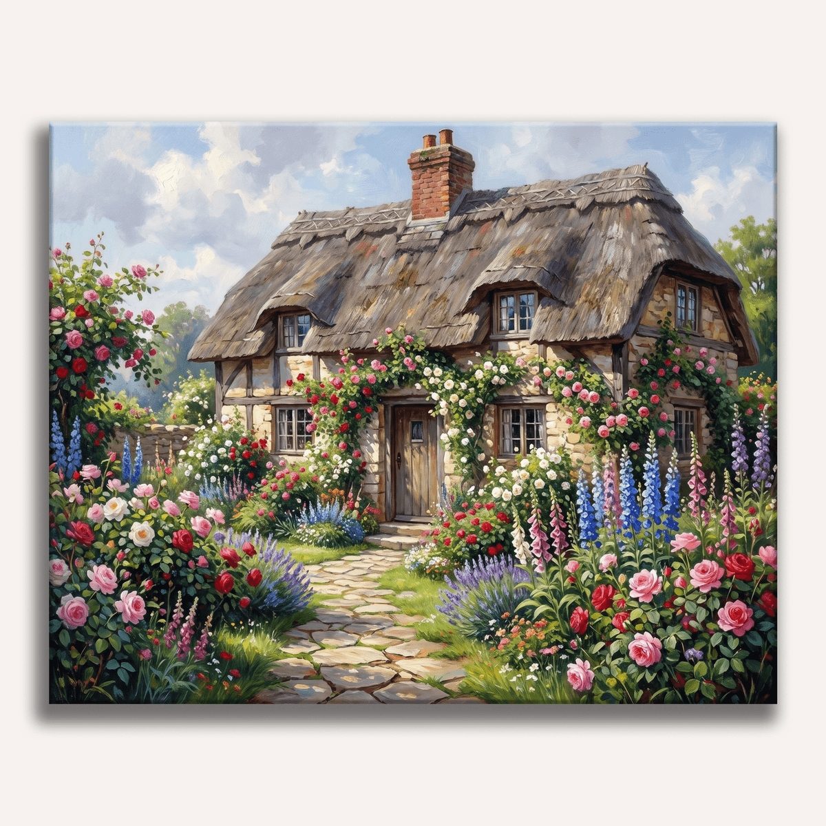 Rose Cottage - Number Artist Paint by Numbers Kits