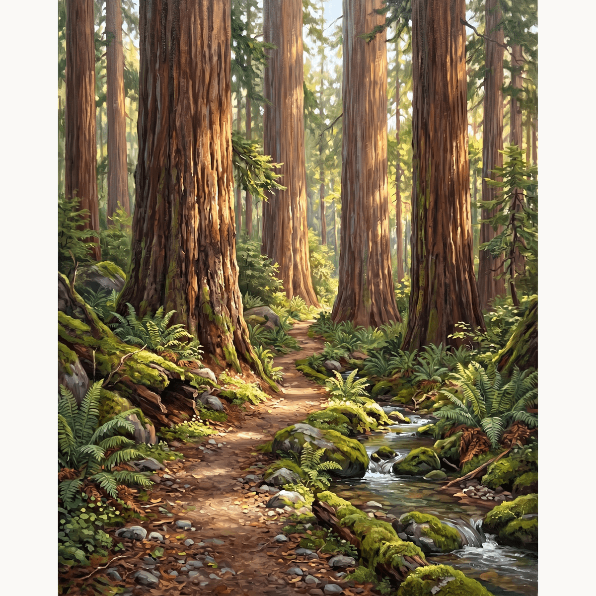 Redwood Path - Number Artist Paint by Numbers Kits