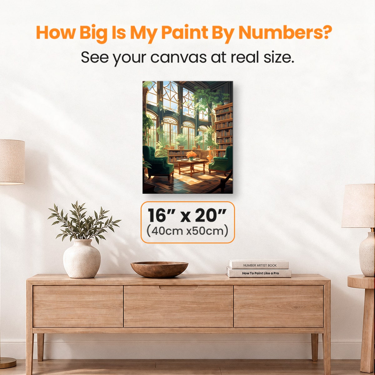 Lush Green Book Nook - Number Artist Paint by Numbers Kits