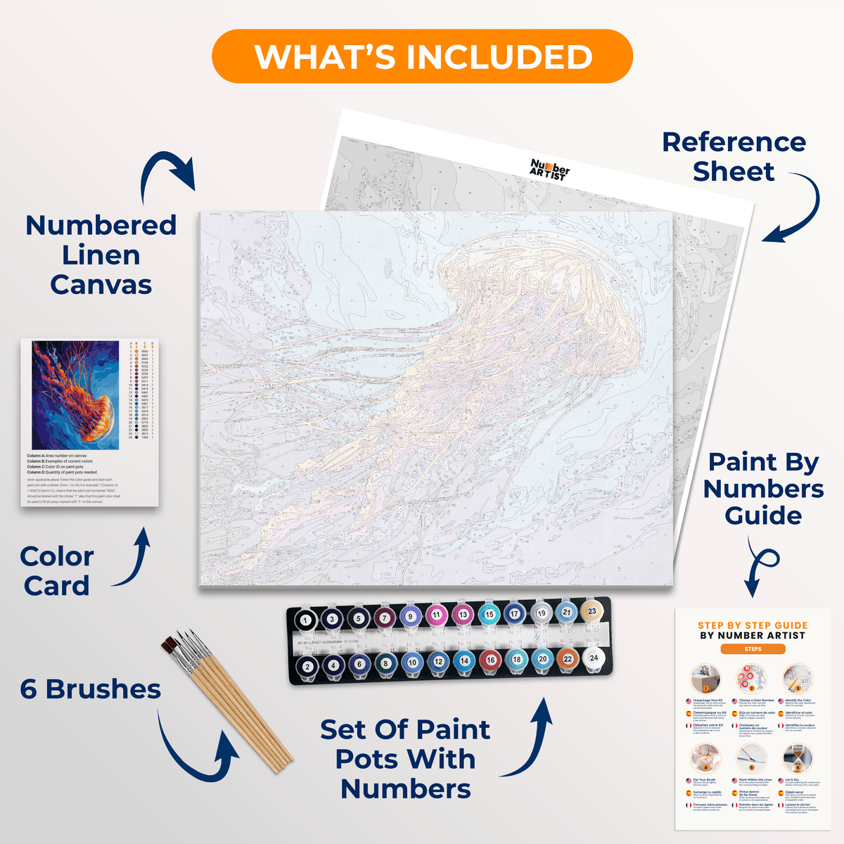 Graceful Lion's Mane - Number Artist Paint by Numbers Kits