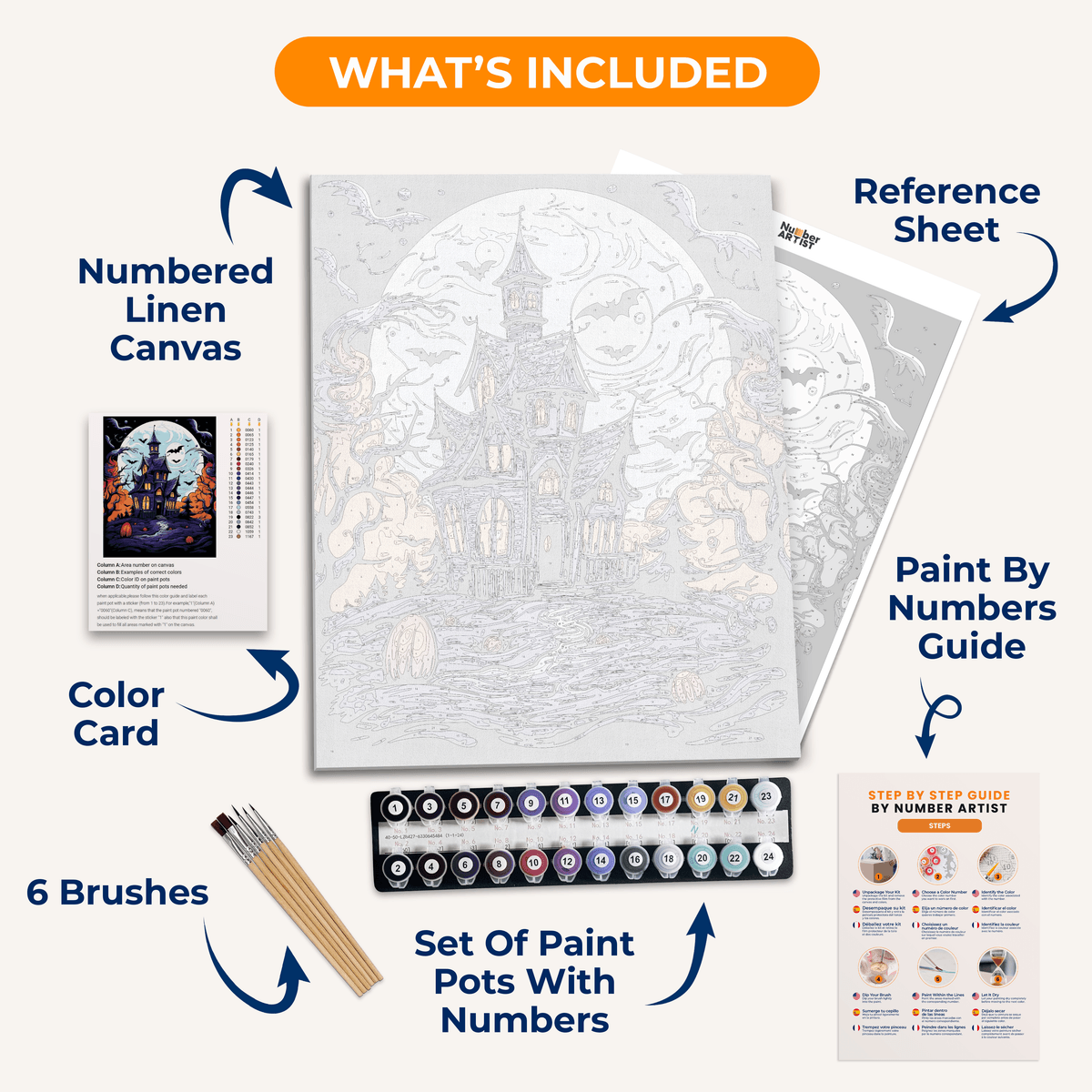 Haunted Mansion - Number Artist Paint by Numbers Kits