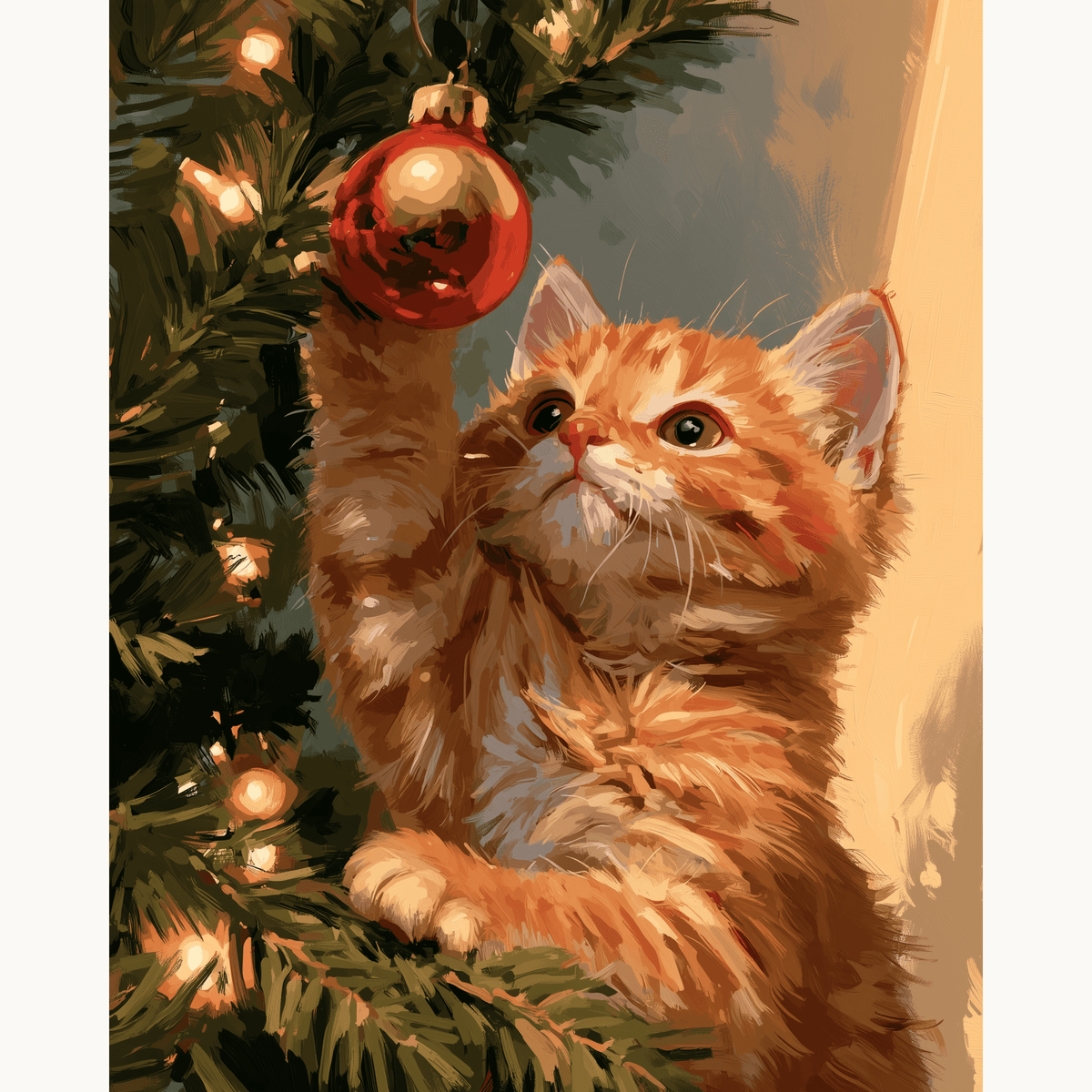 Curious Cat Christmas - Number Artist Paint by Numbers Kits