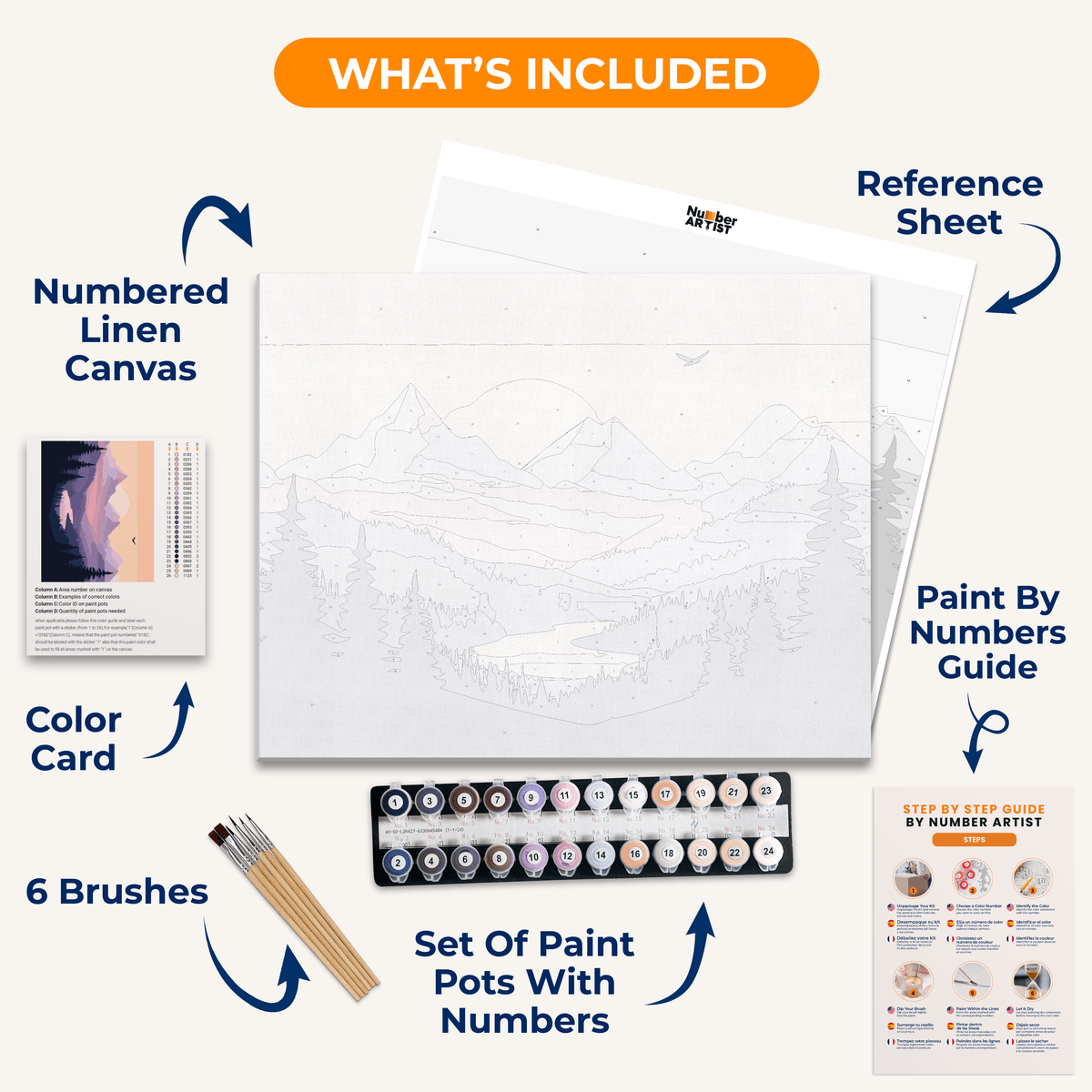 Simple Landscape - Number Artist Paint by Numbers Kits
