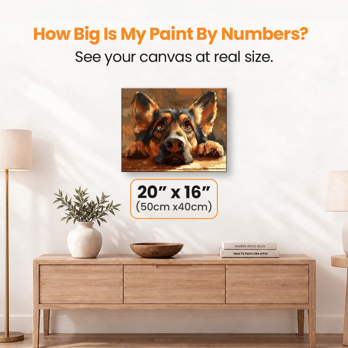 The image portrays a German Shepherd dog positioned behind a window pane.