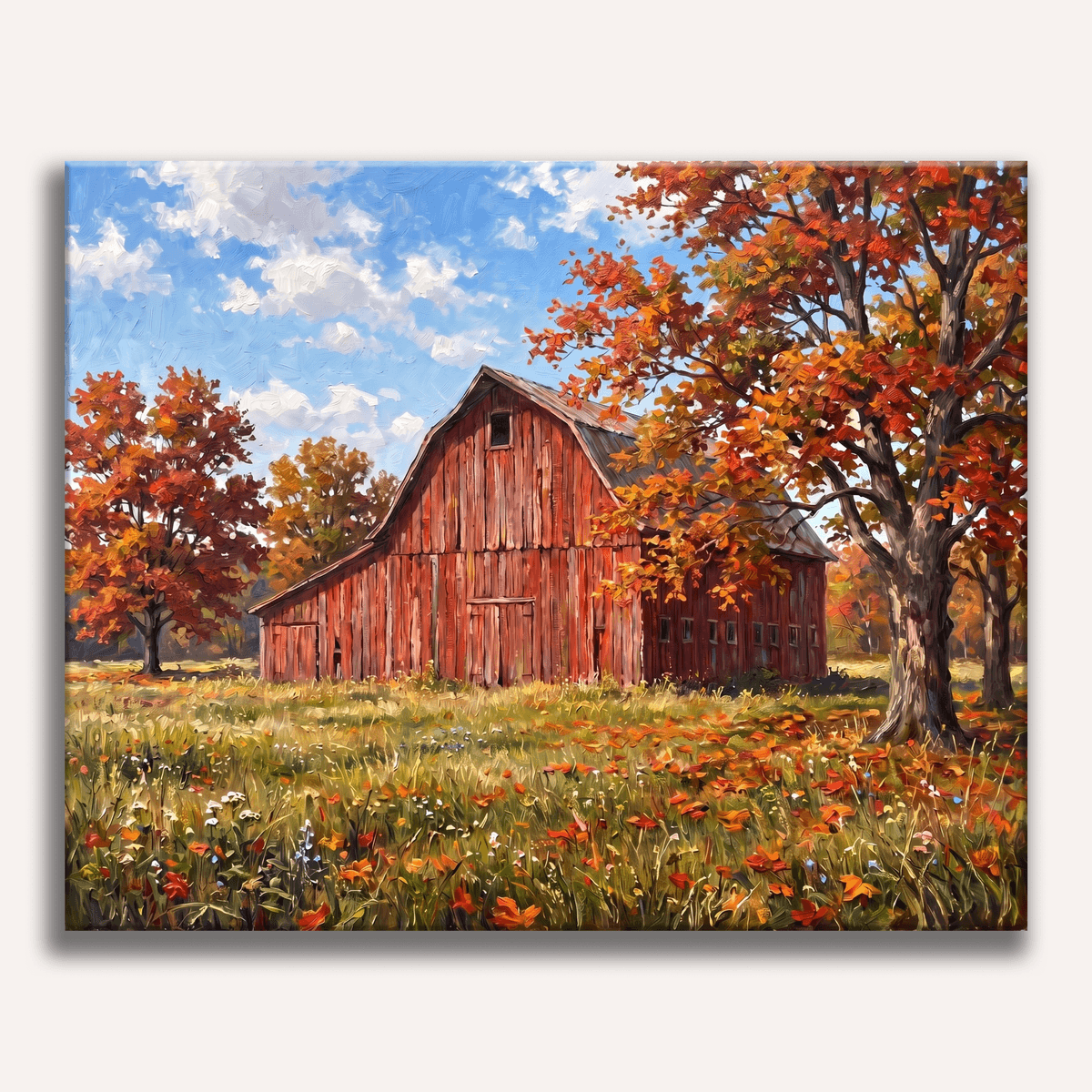 Red Barn Autumn - Number Artist Paint by Numbers Kits