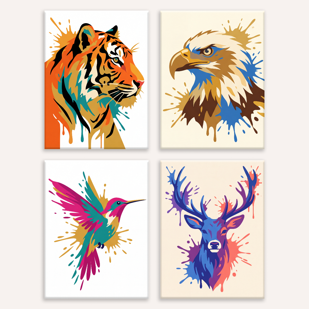 Watercolor Wildlife - Number Artist Paint by Numbers Kits