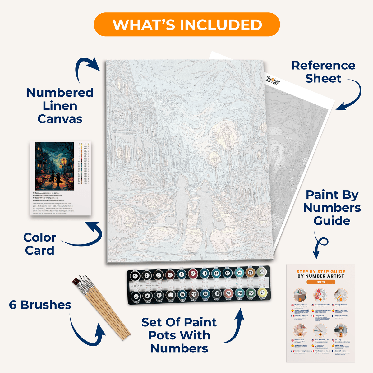 Halloween Treats - Number Artist Paint by Numbers Kits