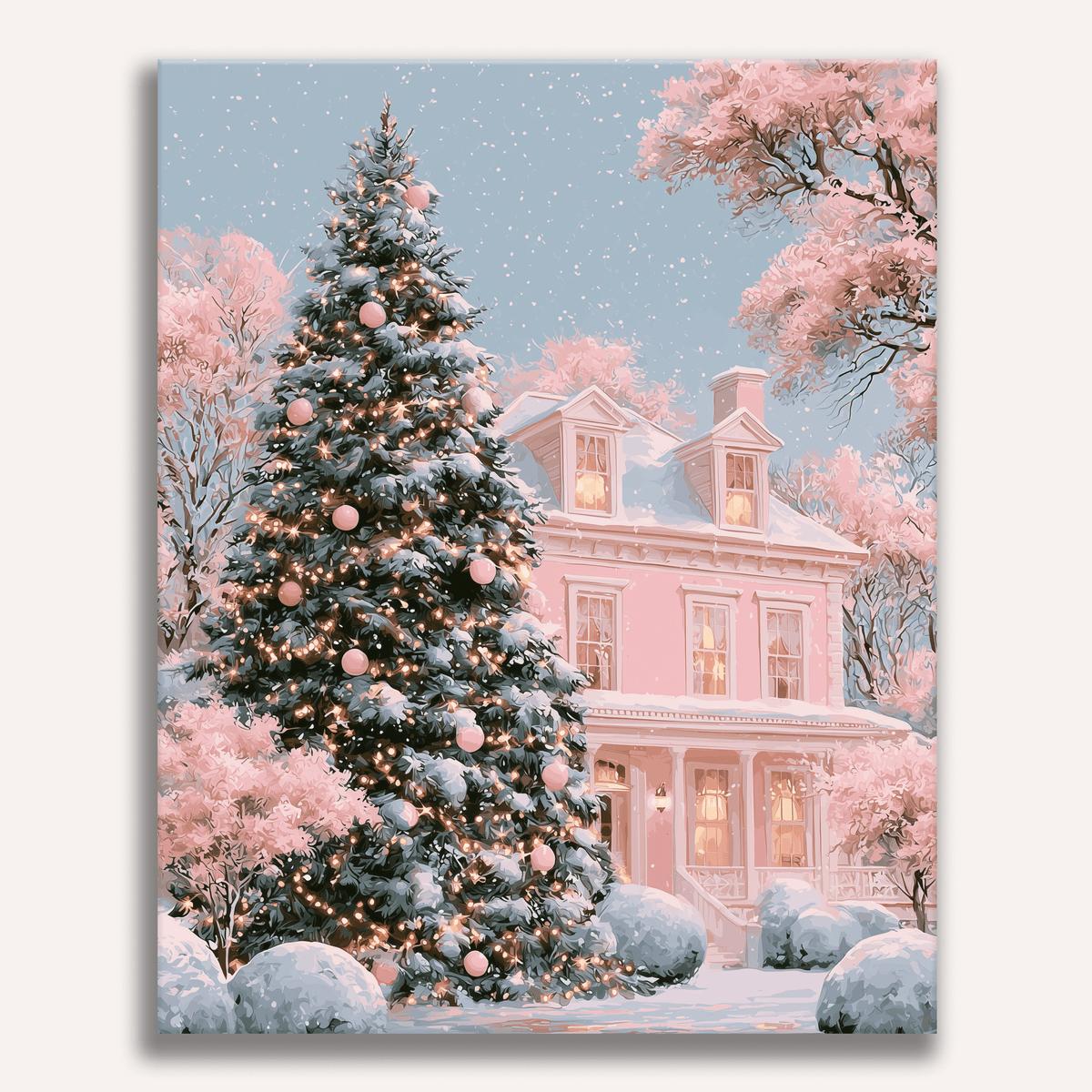 Pink Christmas - Number Artist Paint by Numbers Kits