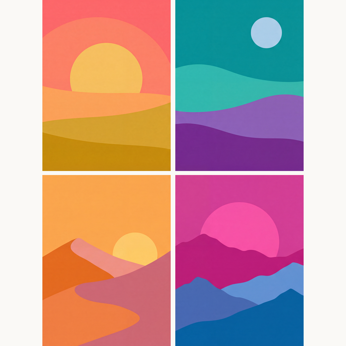 Minimal Landscapes - Number Artist Paint by Numbers Kits