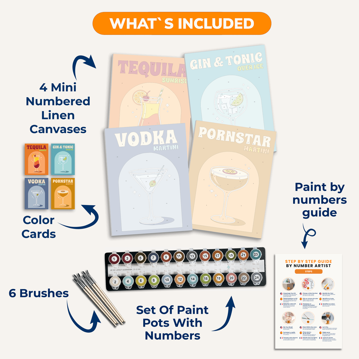 Cocktail Club Vol. 3 - Number Artist Paint by Numbers Kits
