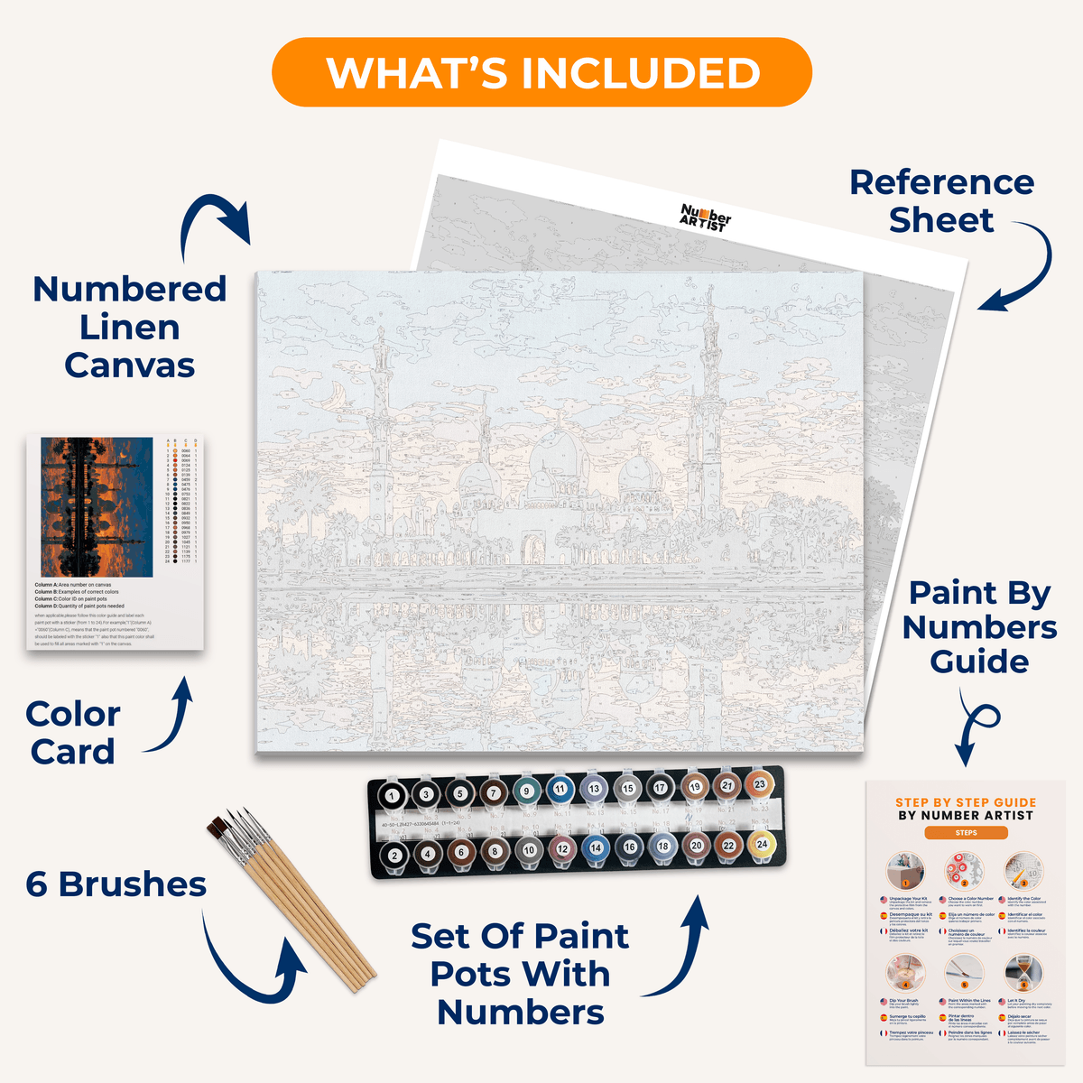 Grand Mosque Crescent - Number Artist Paint by Numbers Kits
