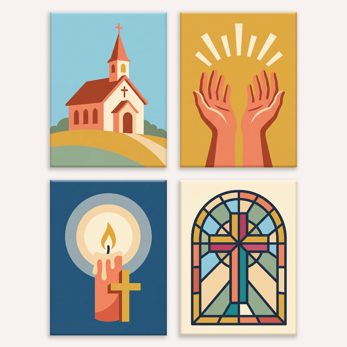 Church and Worship - Number Artist Paint by Numbers Kits