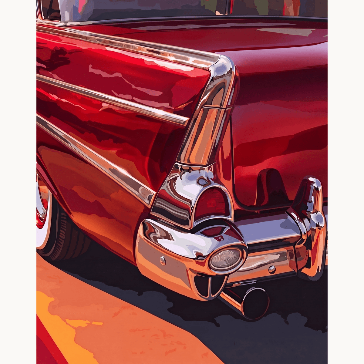 Candy Red Classic - Number Artist Paint by Numbers Kits