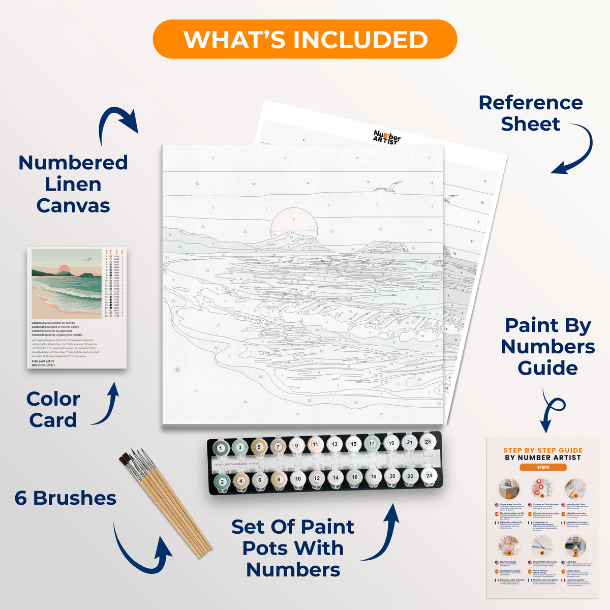 Calm Tide - Number Artist Paint by Numbers Kits