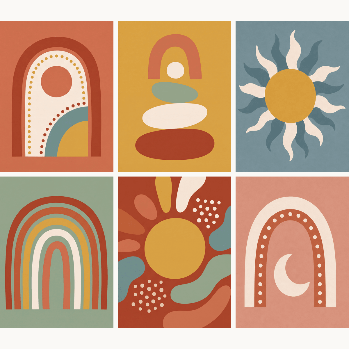 Mid Century Forms - Number Artist Paint by Numbers Kits