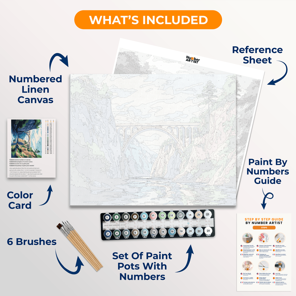 Arching Bridge - Number Artist Paint by Numbers Kits