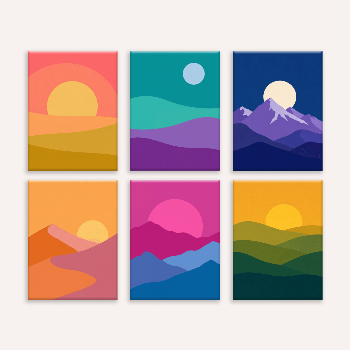 Minimal Landscapes - Number Artist Paint by Numbers Kits