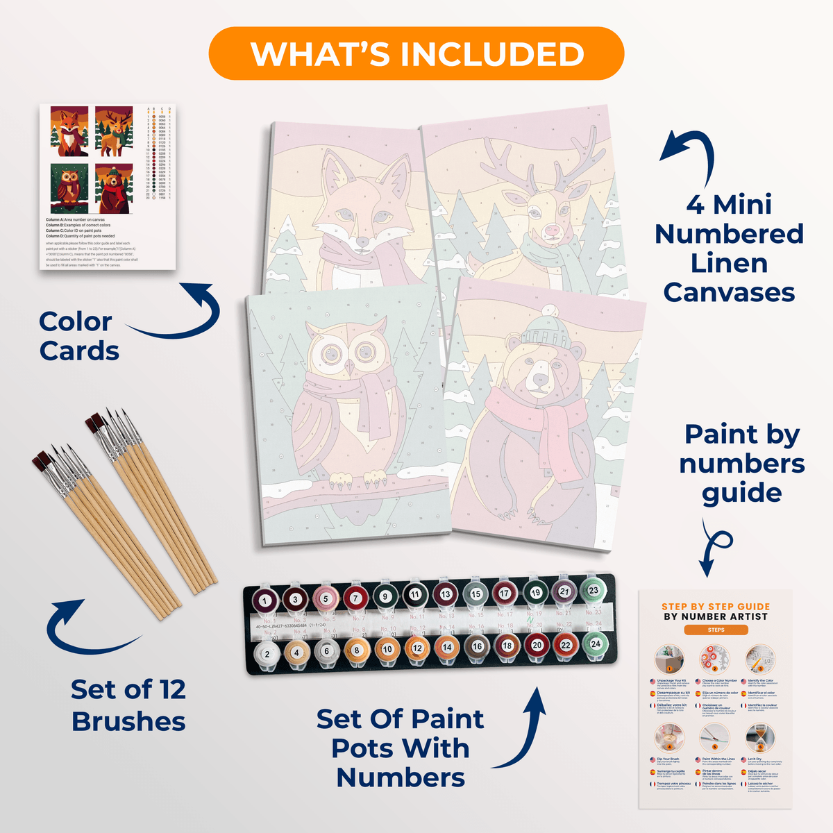 Woodland Warmth - Number Artist Paint by Numbers Kits