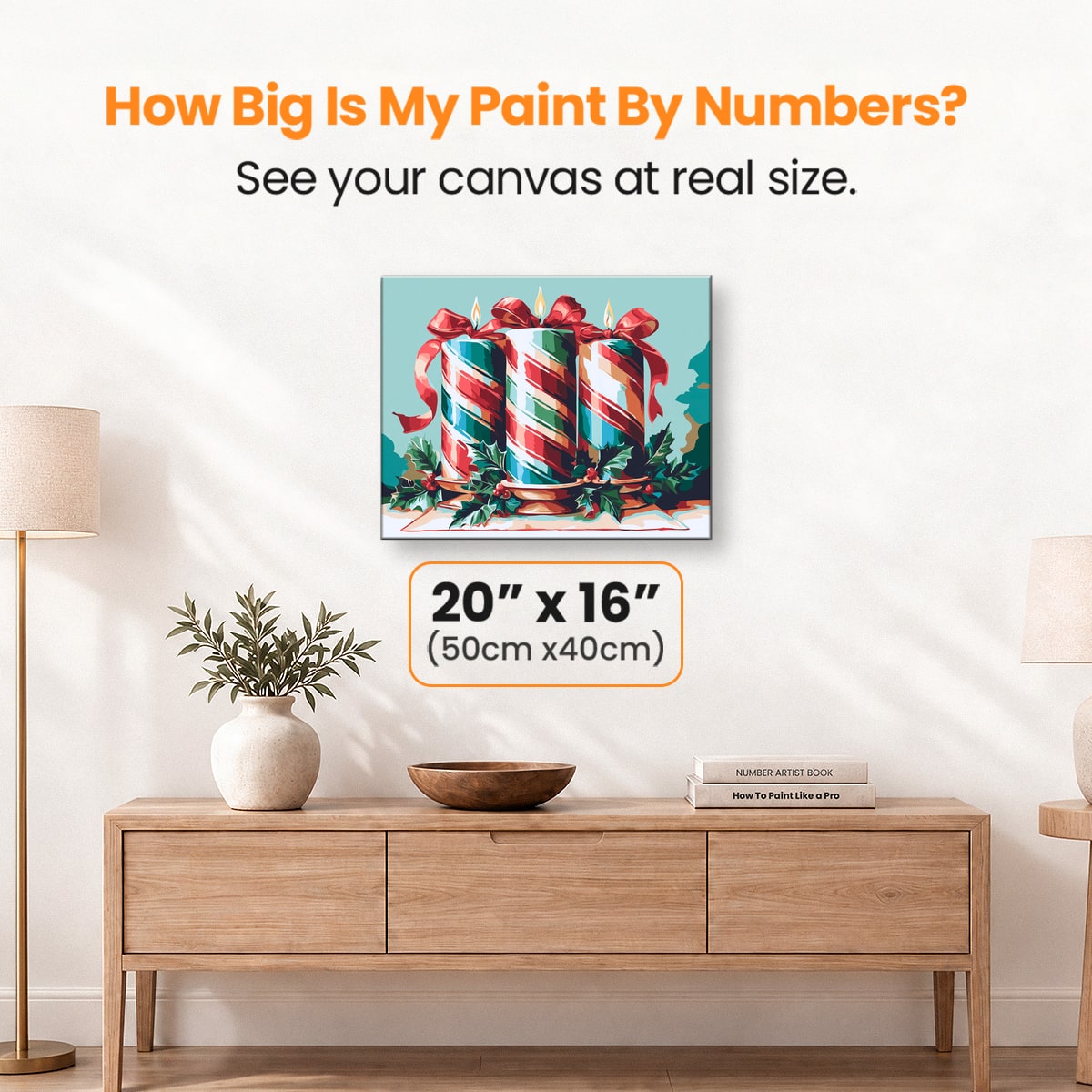 Striped Candles - Number Artist Paint by Numbers Kits