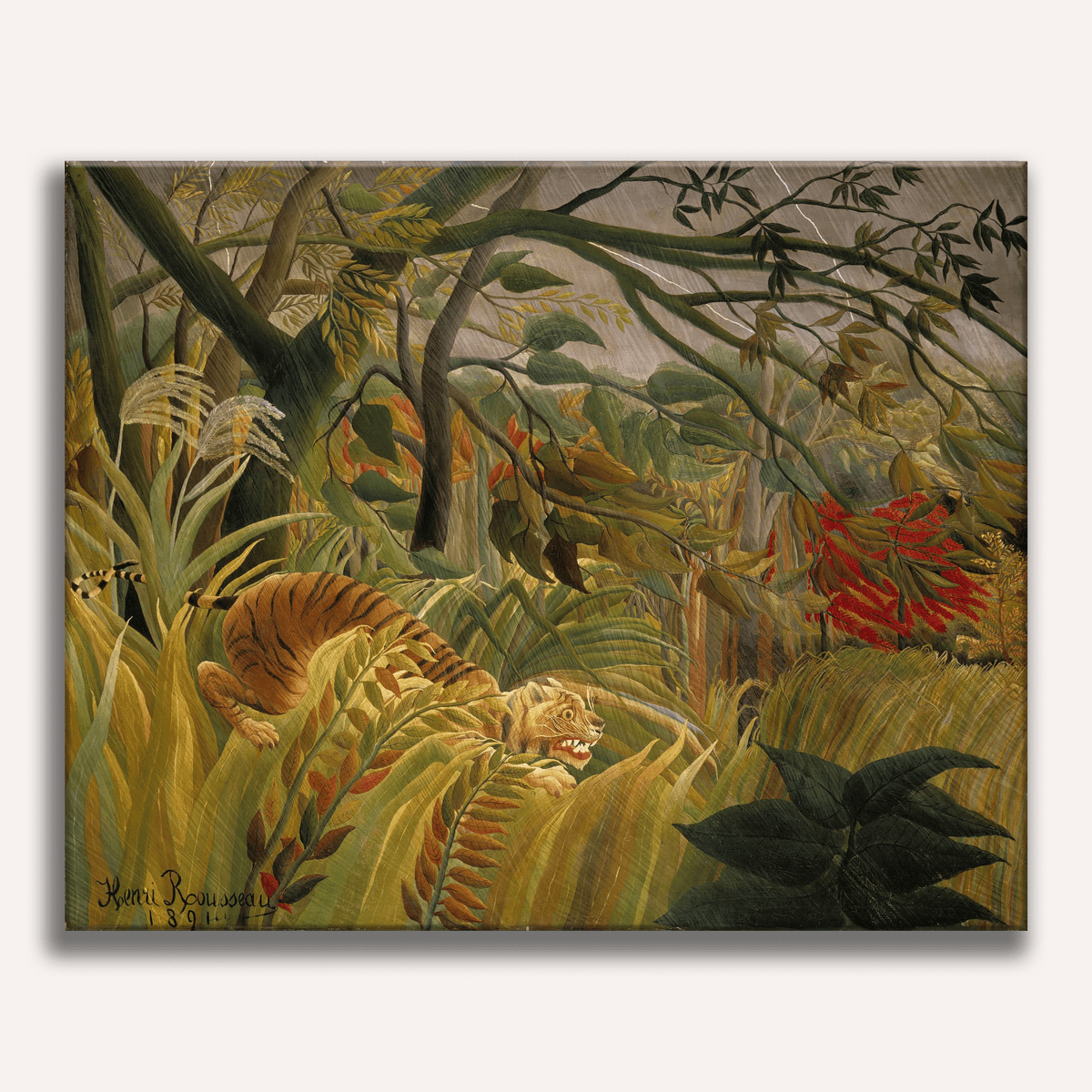 Tiger in a Tropical Storm by Henri Rousseau - Number Artist Paint by Numbers Kits