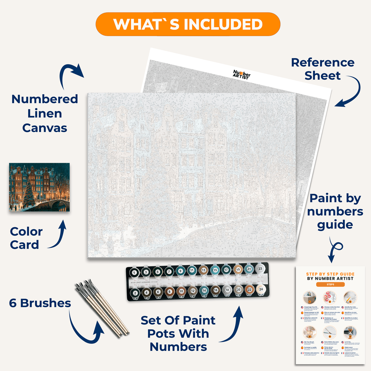 Snowy Night - Number Artist Paint by Numbers Kits