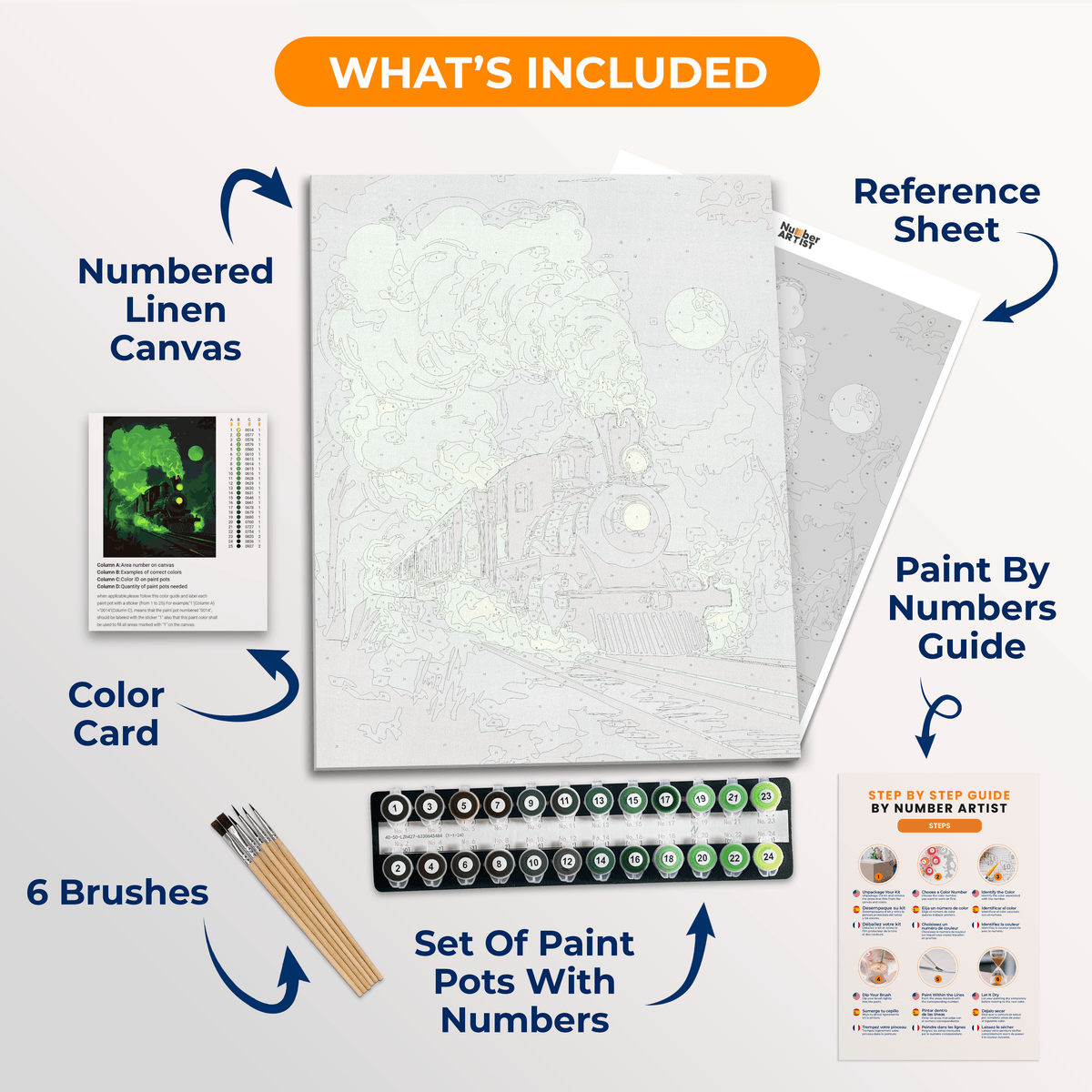 Ghost Train - Number Artist Paint by Numbers Kits