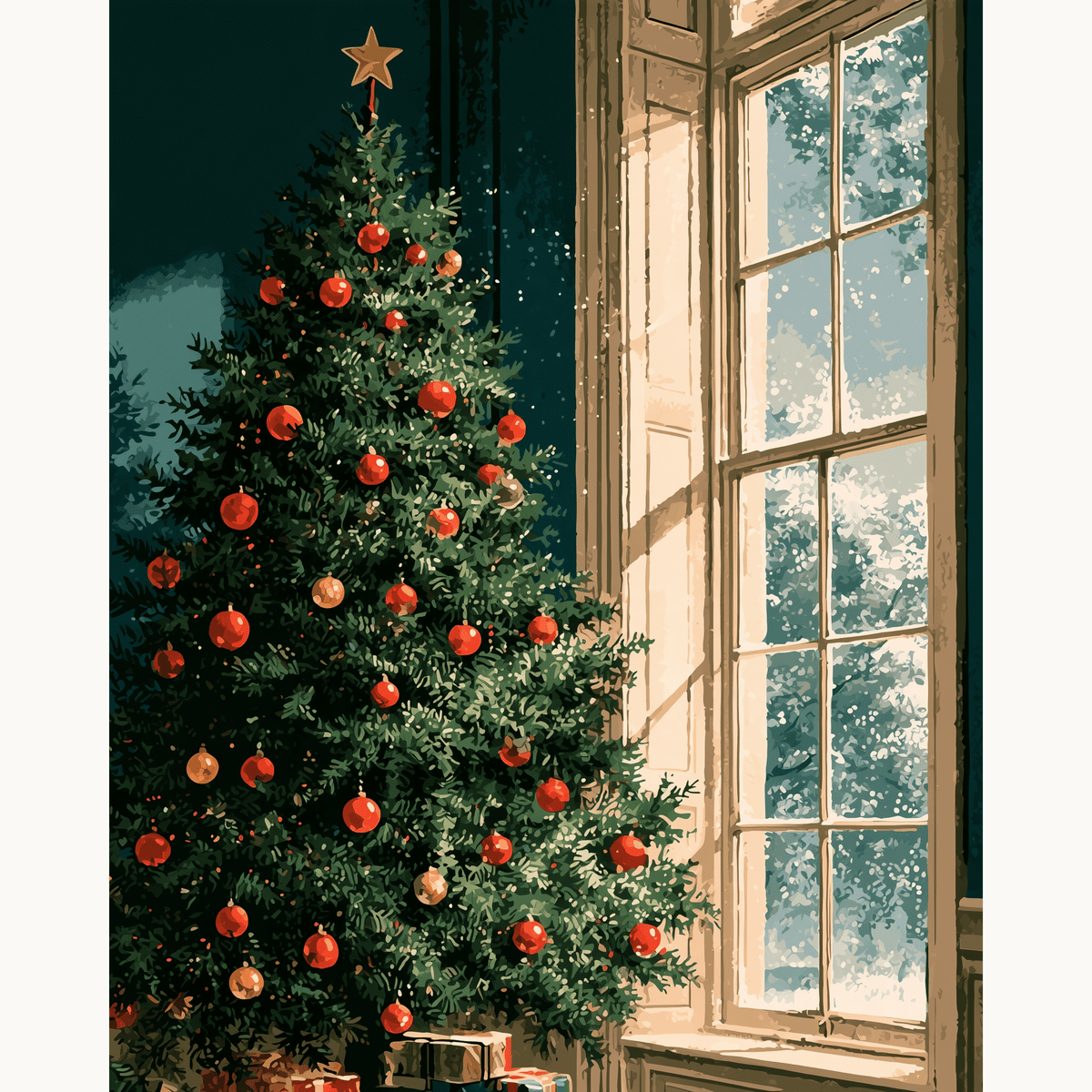 Christmas by the Window - Number Artist Paint by Numbers Kits