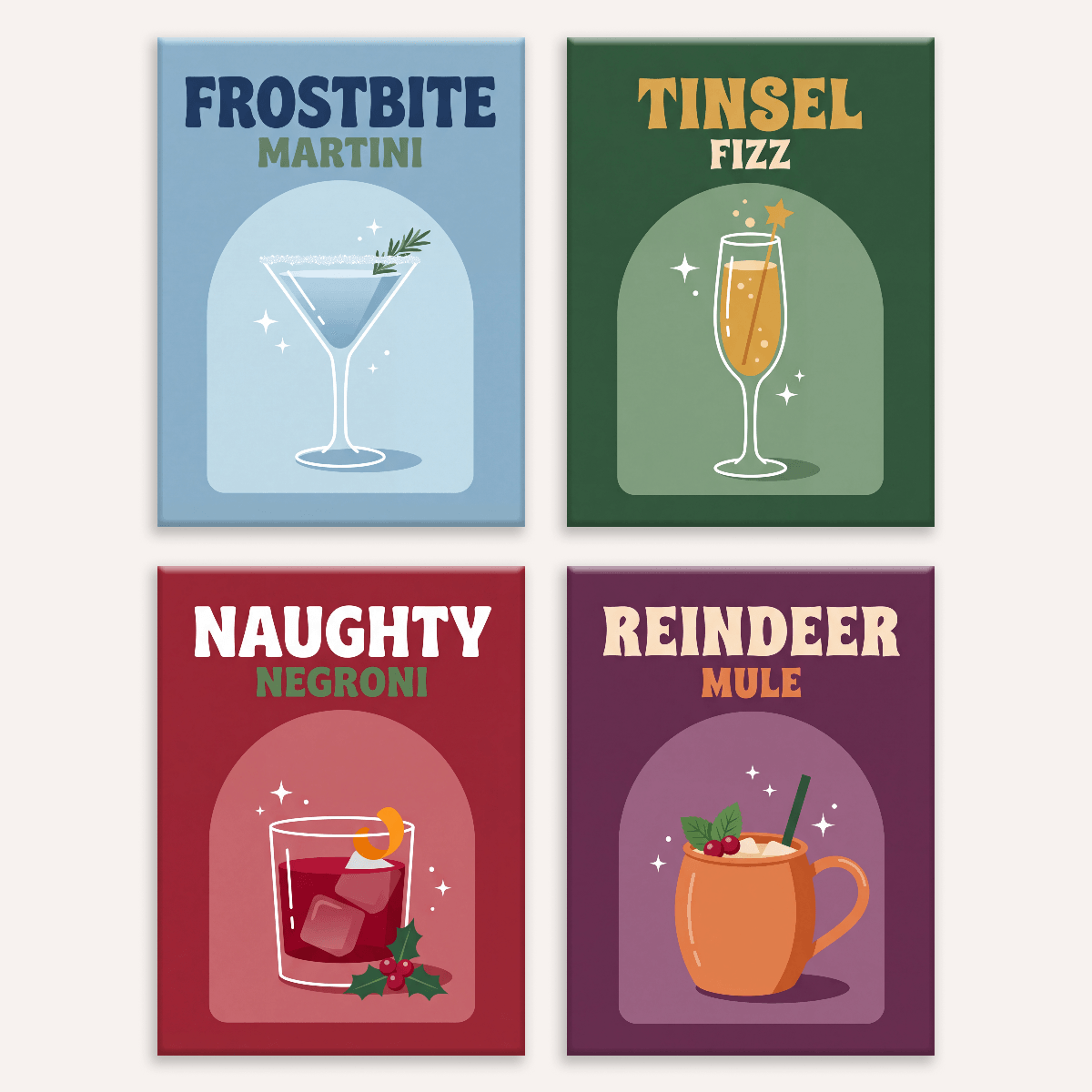 Christmas Cocktails - Number Artist Paint by Numbers Kits