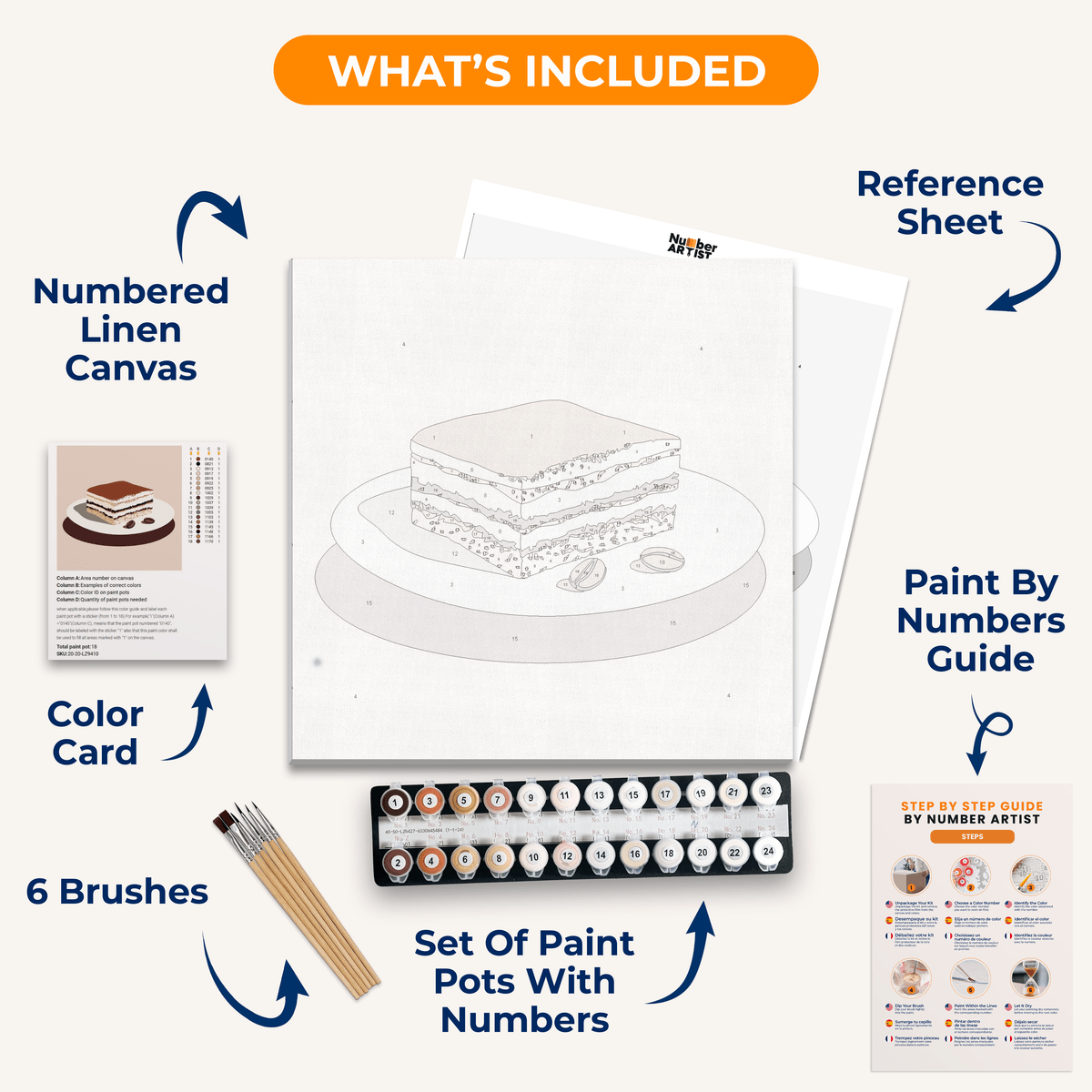 Sweet Tiramisu - Number Artist Paint by Numbers Kits
