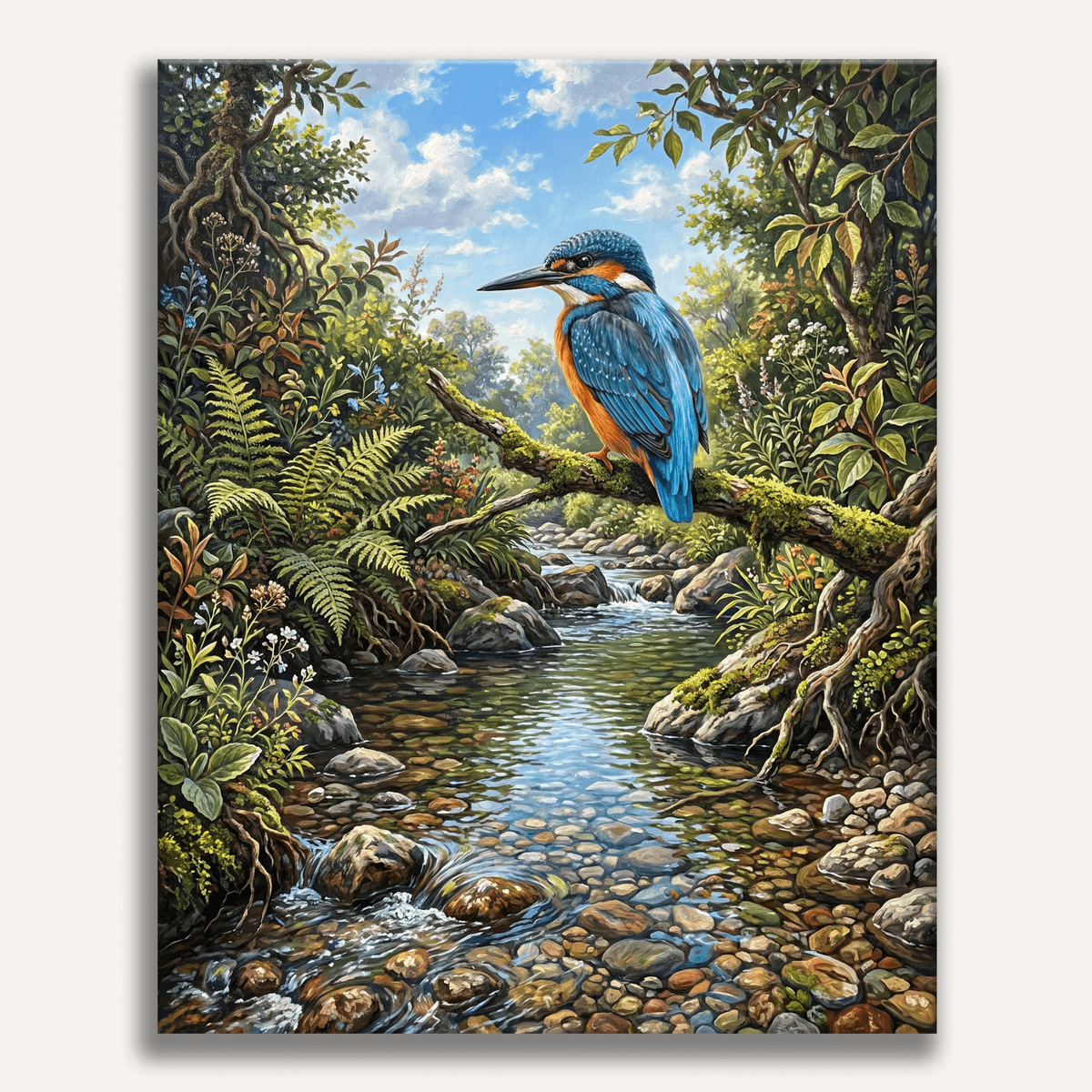 Kingfisher Perch - Number Artist Paint by Numbers Kits