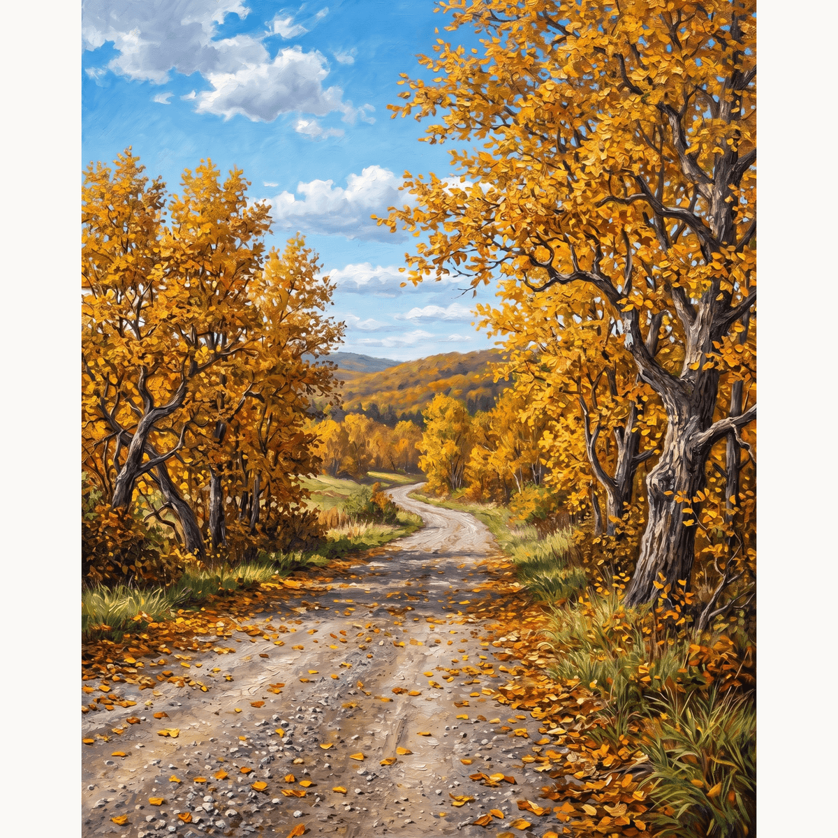Country Poplars - Number Artist Paint by Numbers Kits