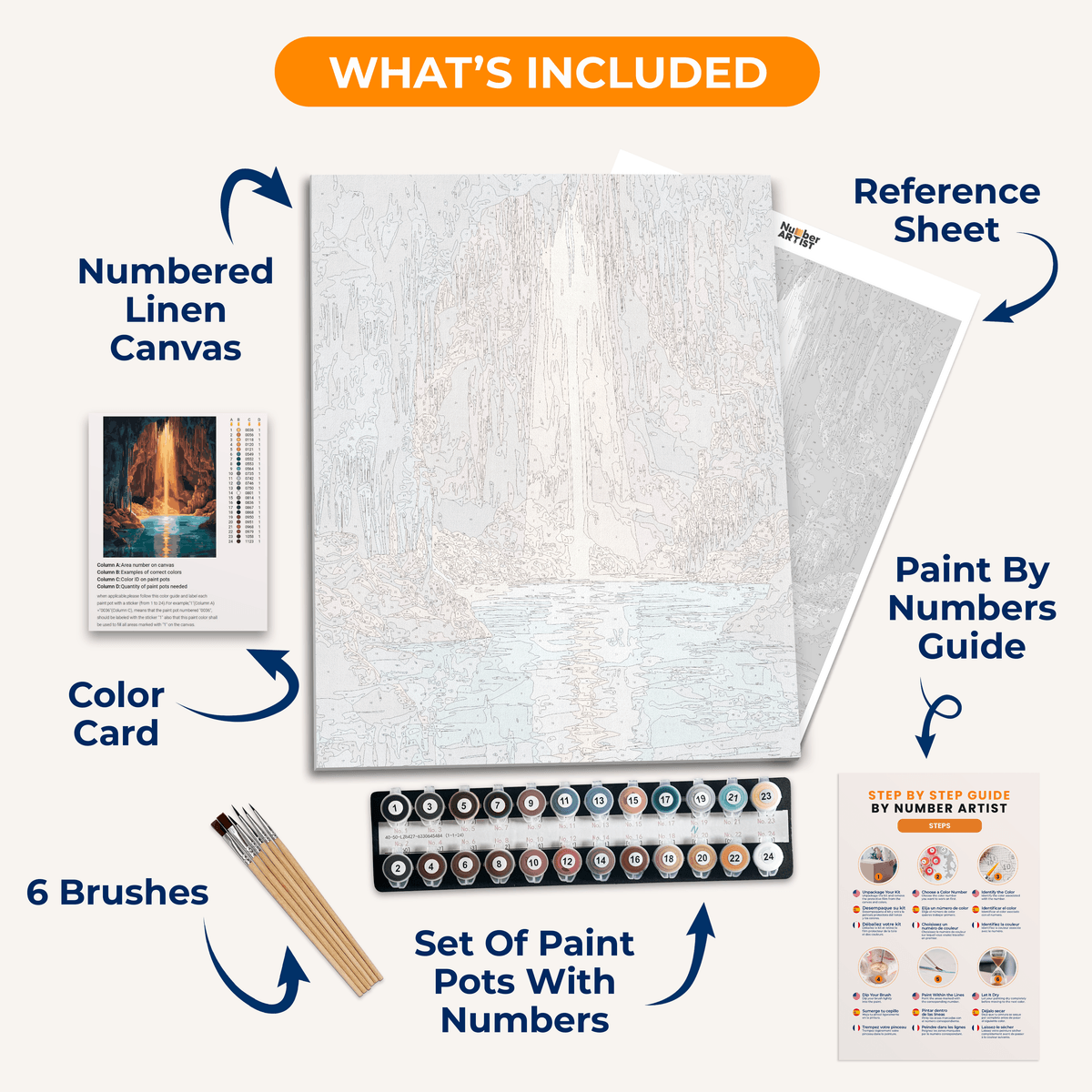 Secluded Cave - Number Artist Paint by Numbers Kits