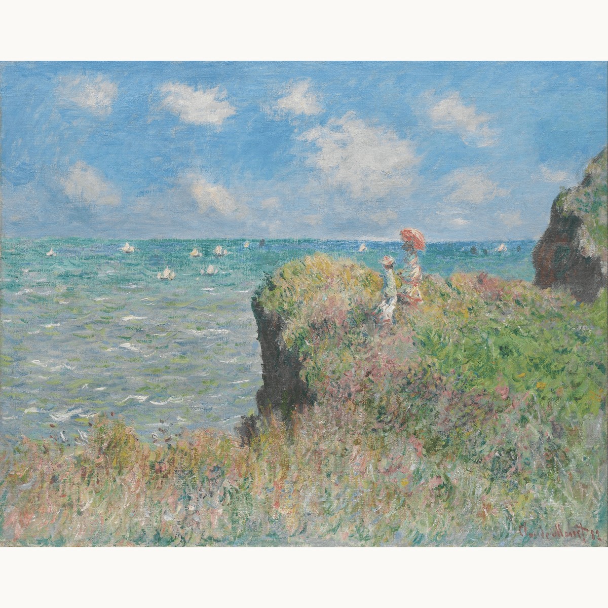 The Cliff Walk at Pourville by Claude Monet - Number Artist Paint by Numbers Kits