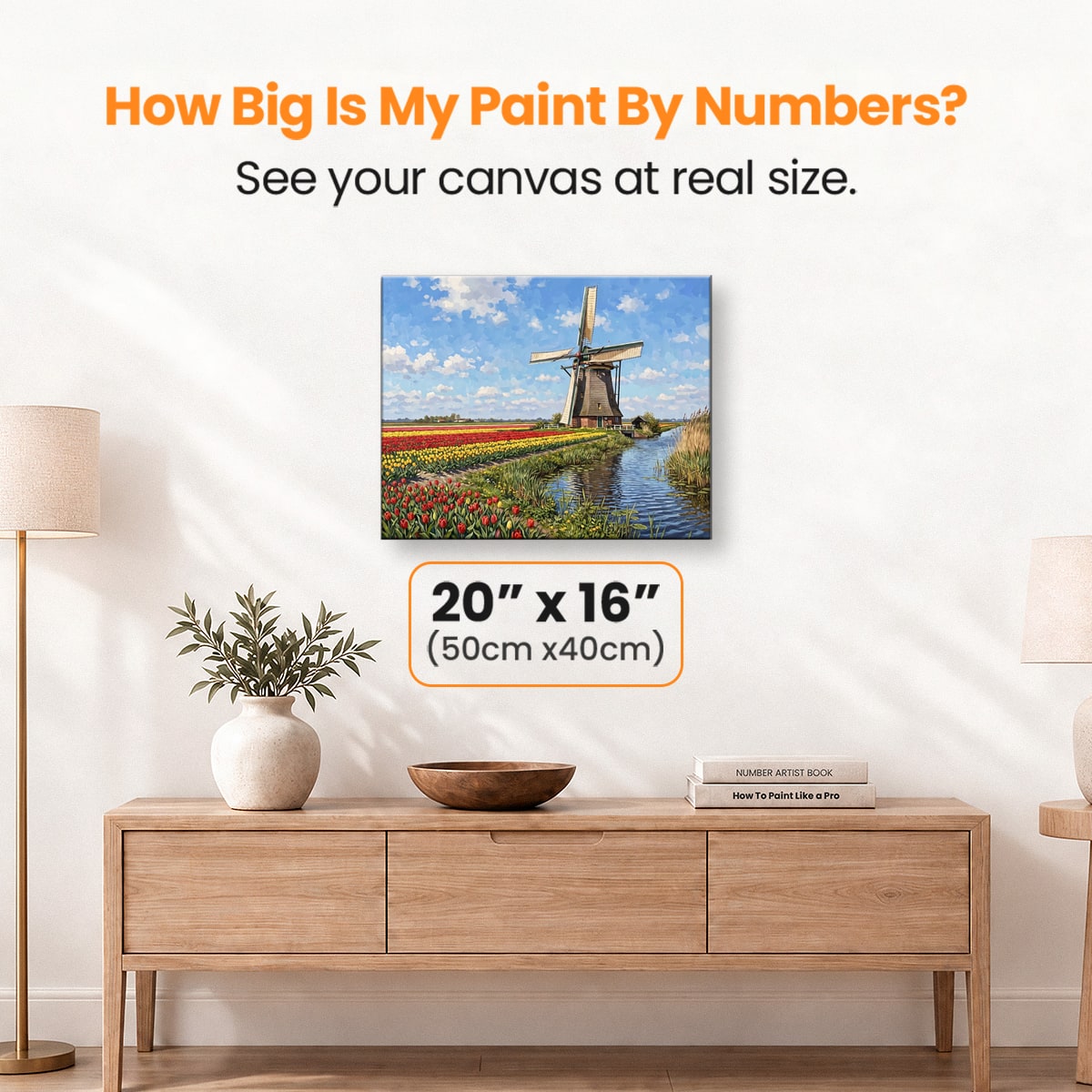 Tulip Windmill Bliss - Number Artist Paint by Numbers Kits