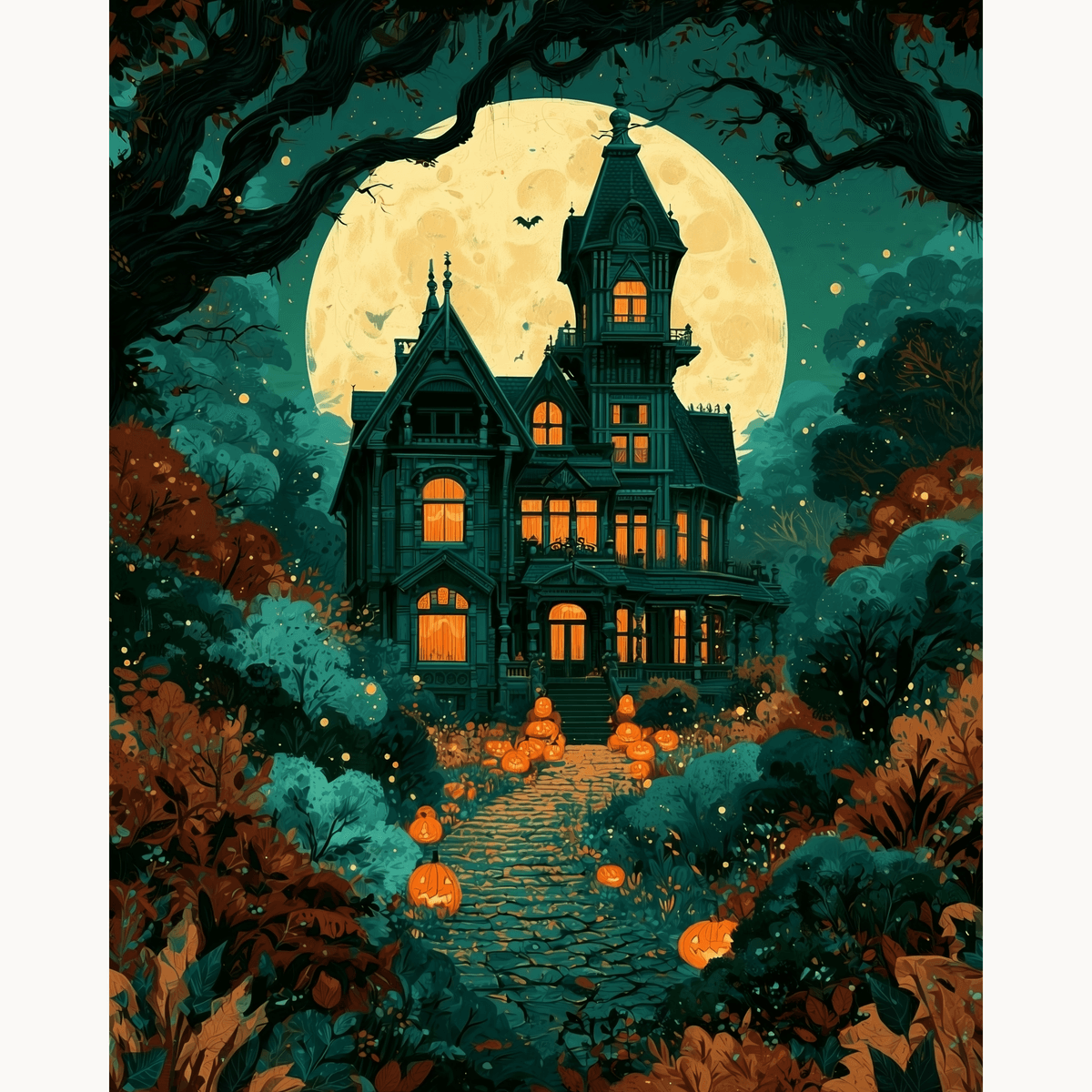 Victorian Haunted House - Number Artist Paint by Numbers Kits