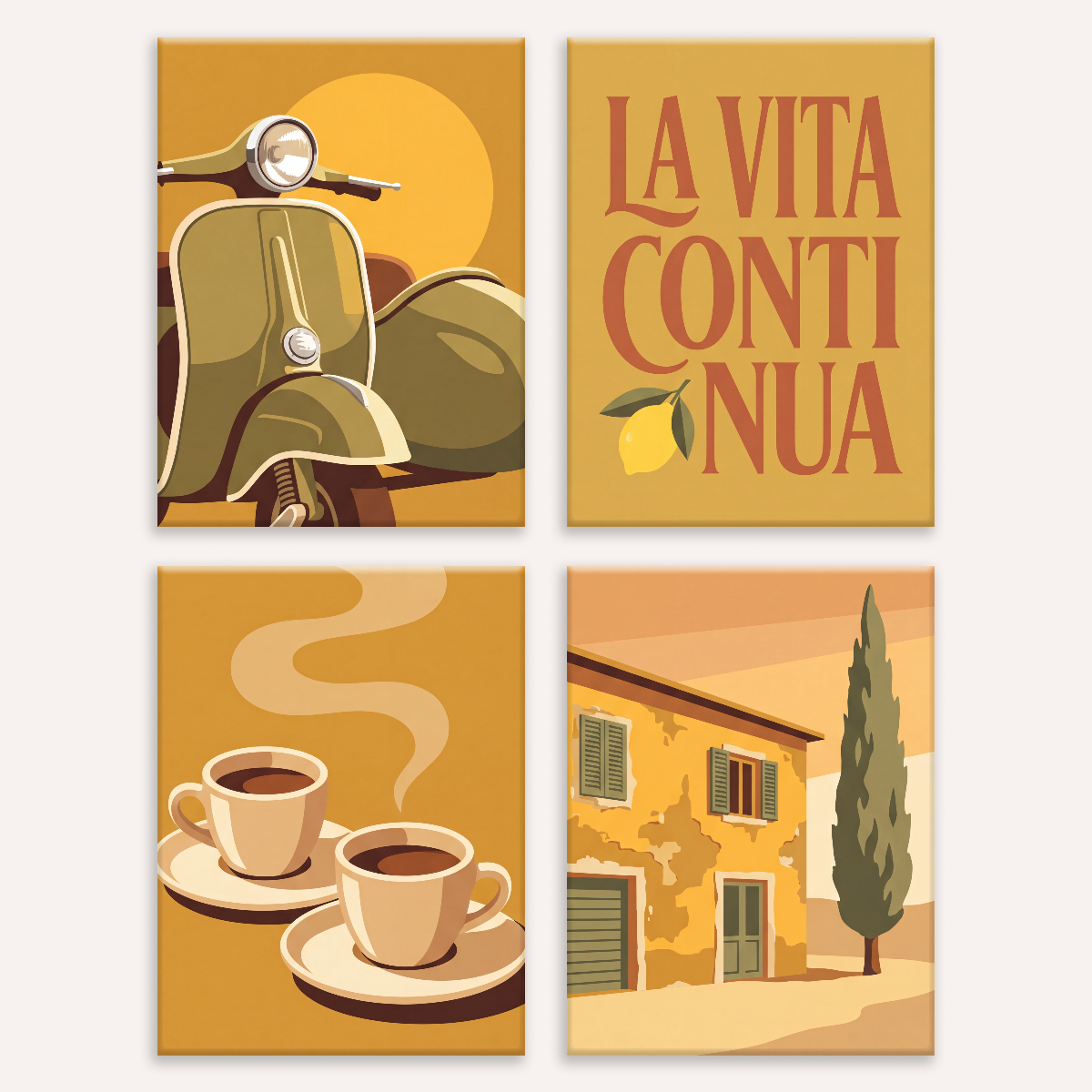 Italian Dolce Vita - Number Artist Paint by Numbers Kits